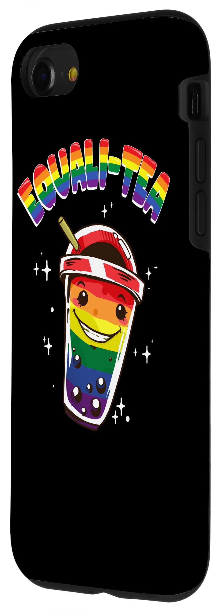 Rainbow LGBT Gay Pride Bubble Tea iPhone SE (2020)/7/8 Phone Case - Cute Colorful Equal Rights Design for LGBTQ+ Community - Perfect for Pride Parades, Festivals & Everyday Use