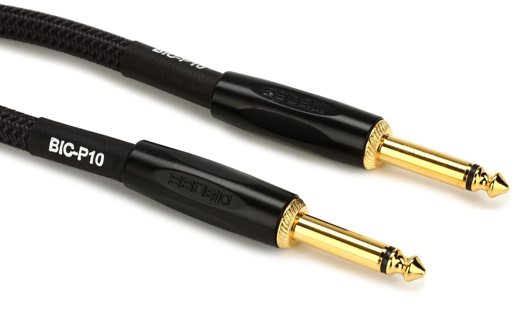 Boss BIC-P10 Premium Straight-to-Straight Instrument Cable - 10ft Guitar Cable for Professional Musicians & Studio Recording