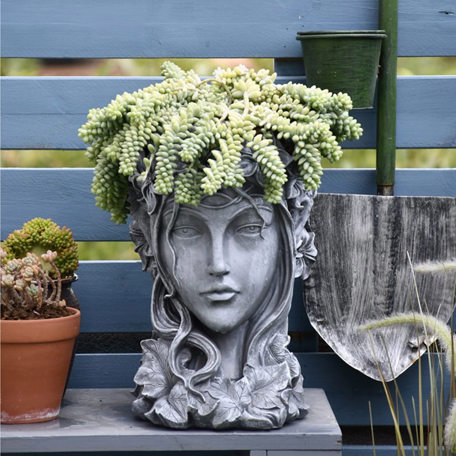 Handmade Girl Head Shaped Flower Pot - UV Epoxy Mold for Pen Holder, Candle Holder & Cement Planter - DIY Resin Silicone Mould for Home Decor & Crafts - Perfect for Garden Decor, Office Desk Organizer & Gift Making
