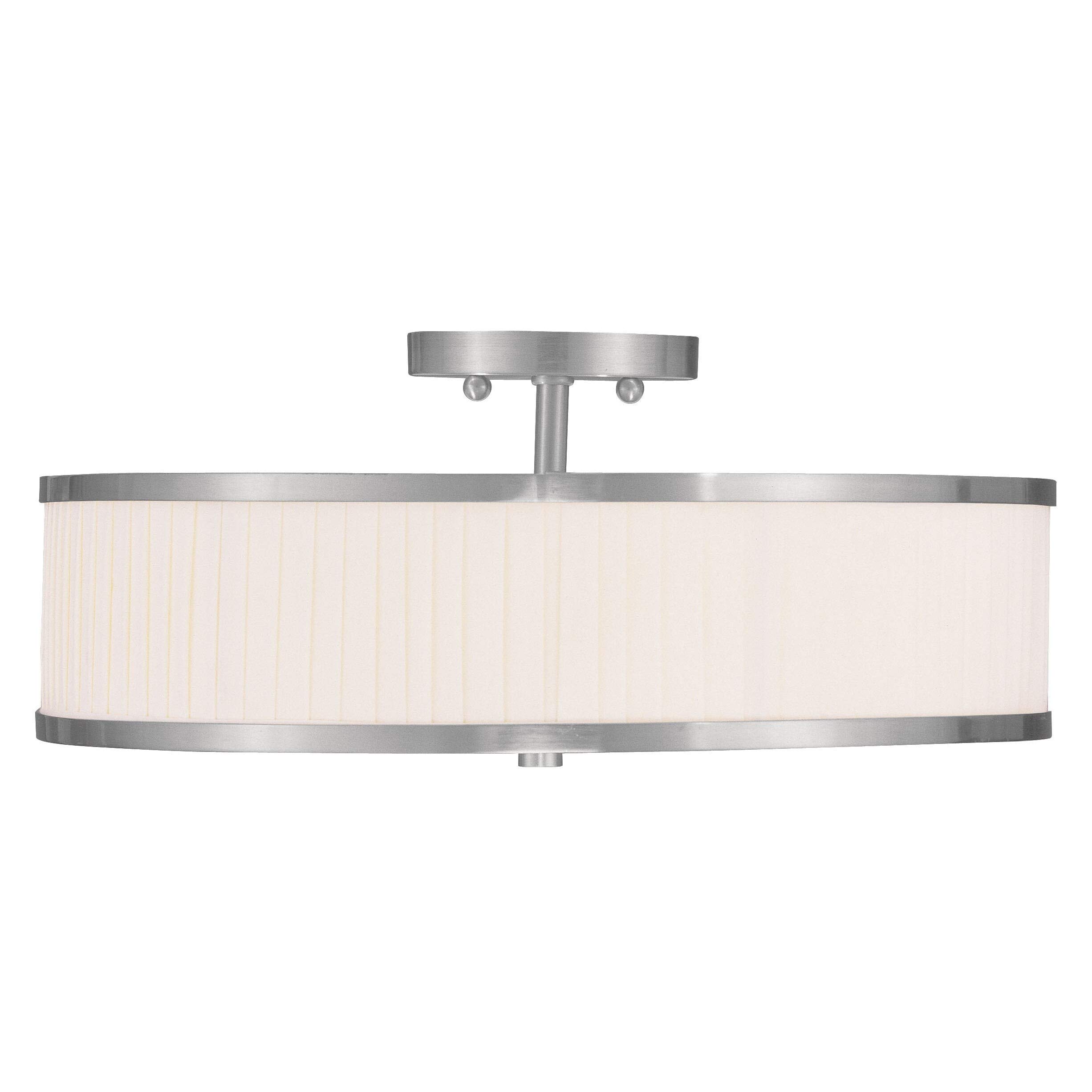 Livex Lighting 6351-91 Park Ridge 12-Inch LED Flush Mount Ceiling Light Fixture, Dimmable Modern Round Light for Bedroom, Kitchen, Hallway & Living Room