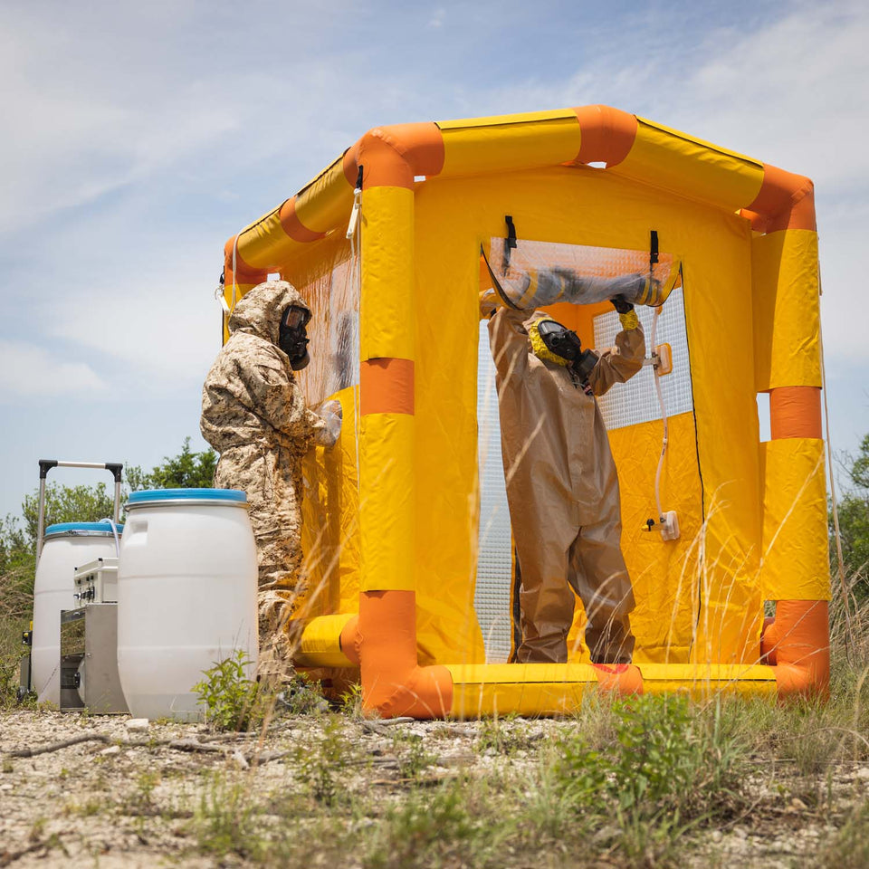 MIRA Safety DS1 Portable Emergency Decontamination Shower for Chemical Spills & Hazmat Situations - Ideal for First Responders, Industrial Workers & Outdoor Safety Kits