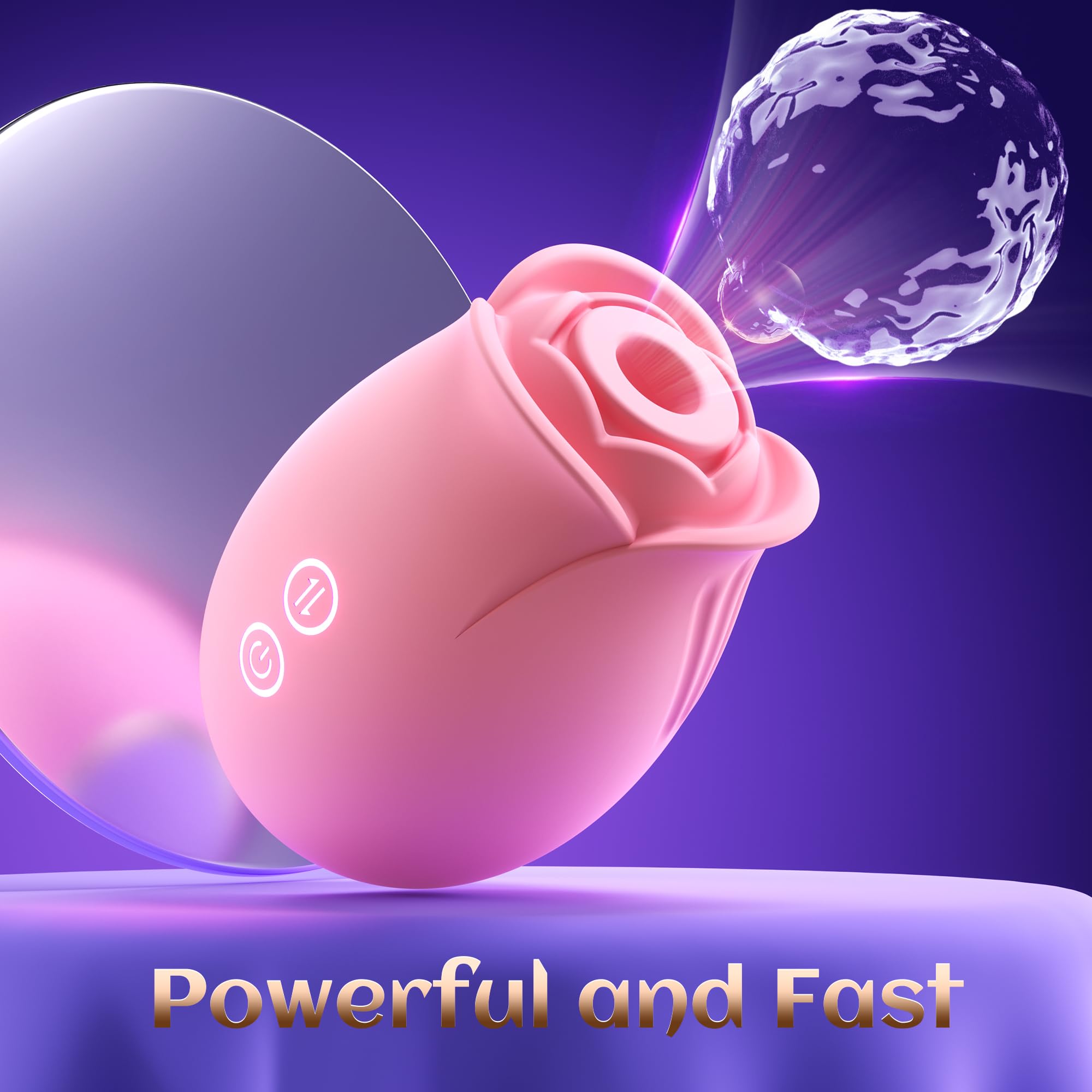 Premium Rose Sucking Vibrator for Women - Clitoral & Nipple Stimulator with Multiple Suction Modes, G-Spot Massager for Couples Play | Sensual Adult Toy for Bedroom Fun & Intimate Moments