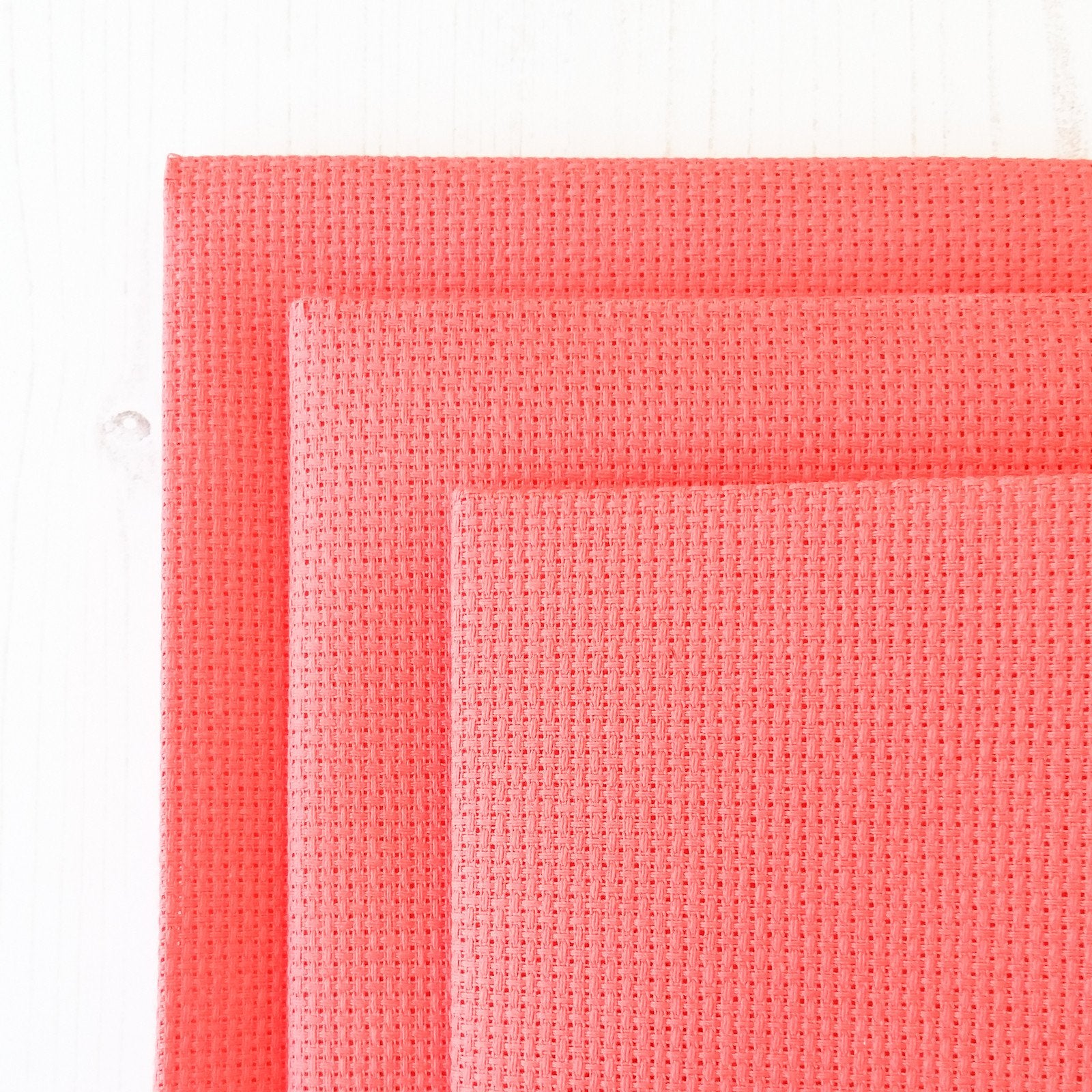 Premium Riviera Coral Aida 14 Count Cross Stitch Fabric - Perfect for Needlework, Embroidery Projects & DIY Crafting