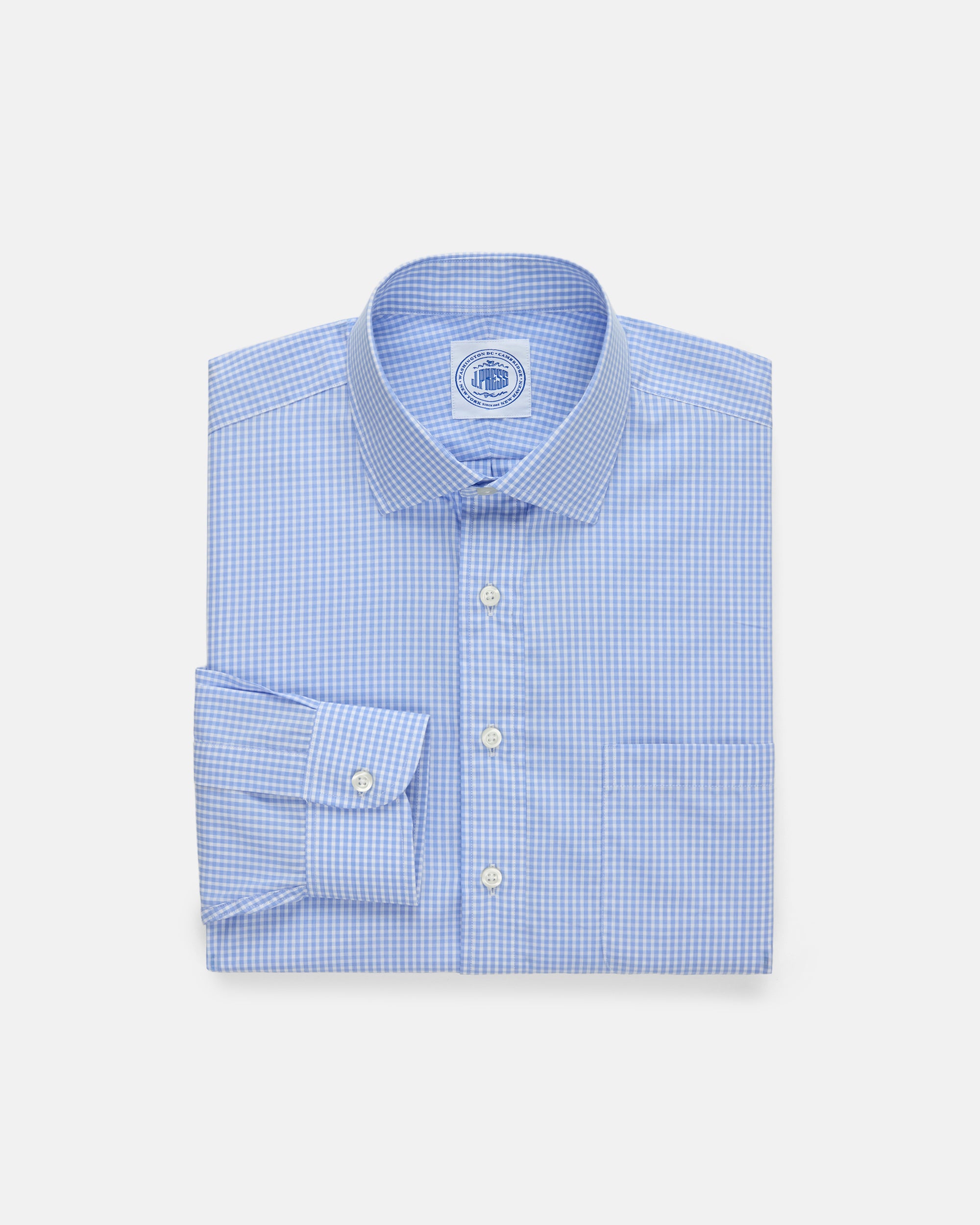 Classic Gingham Spread Collar Dress Shirt for Men - Casual & Formal Wear - Office, Wedding & Business Attire
