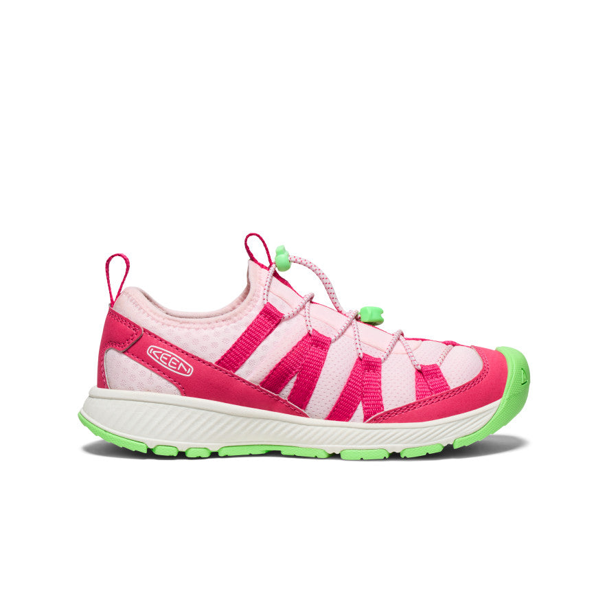 Motozoa Big Kids' Sneakers - Raspberry/Summer Green | Lightweight & Durable Shoes for Boys & Girls | Perfect for Running, School & Outdoor Play