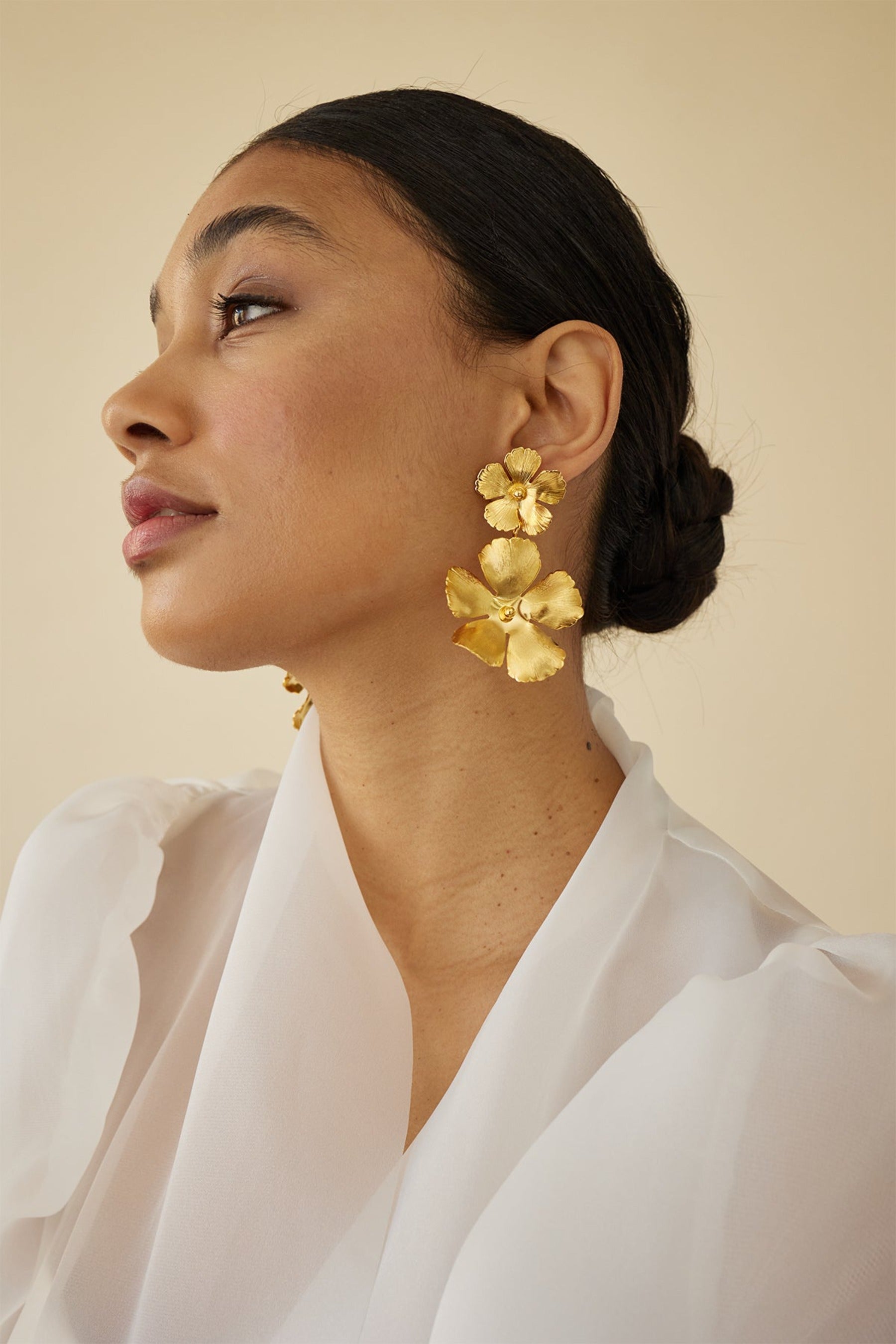 Eden Floral Earrings for Women - Elegant Handmade Flower Dangle Earrings - Perfect for Weddings, Parties & Everyday Wear