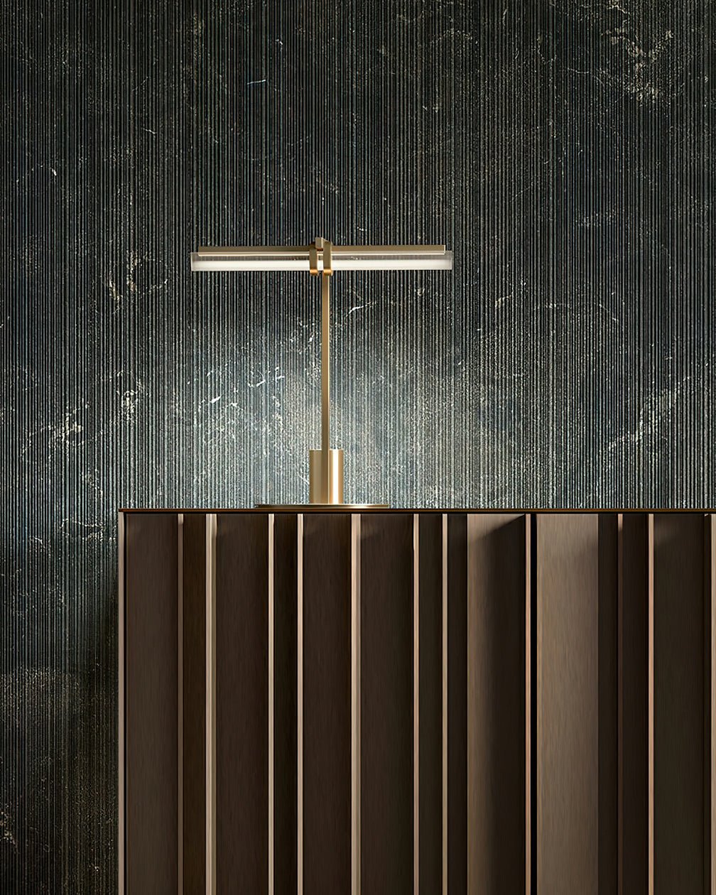 Modern Reed Table Lamp - Adjustable Brightness LED Desk Light for Home Office, Bedroom & Study - Perfect for Reading, Working & Nightstand Use