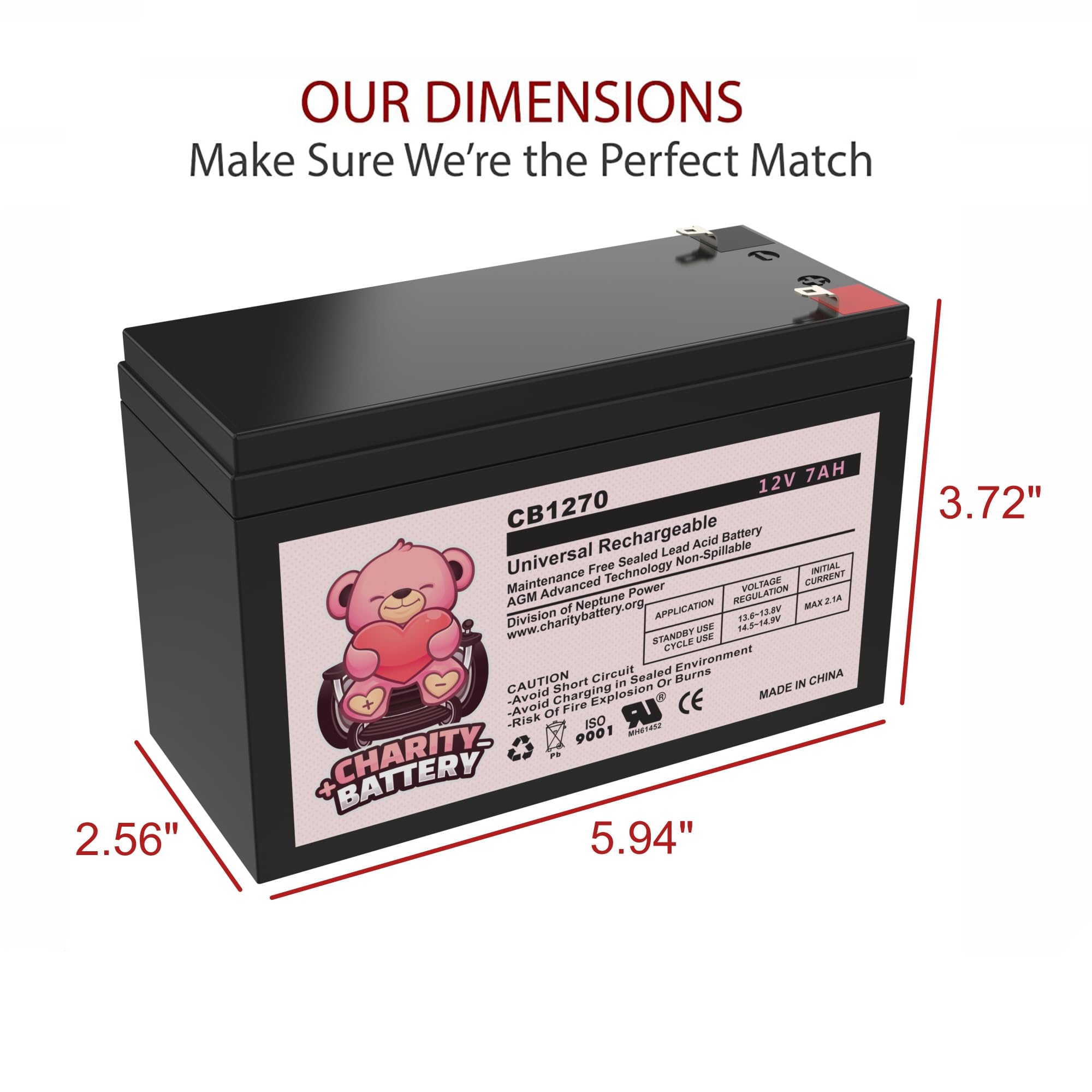12V 7Ah SLA Replacement Battery for Emergency Lighting - Compatible with Concealite 30203 - Backup Power for Exit Signs & Security Systems