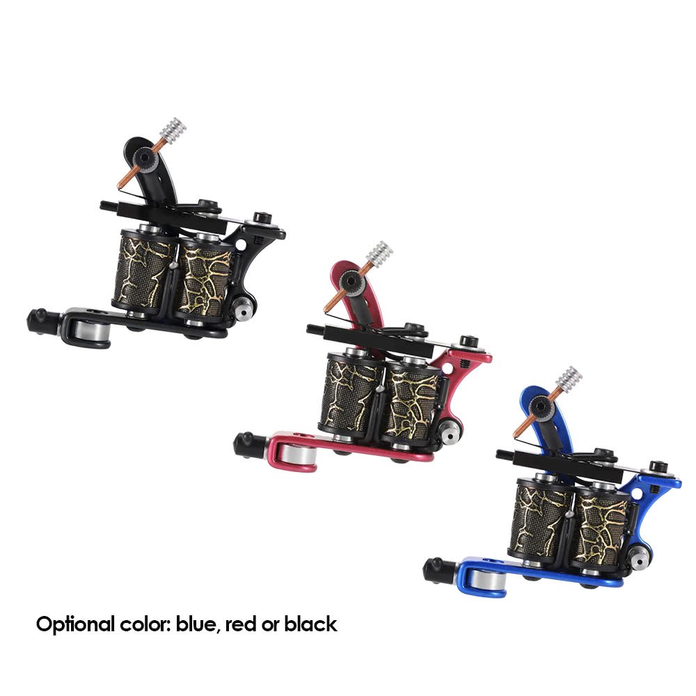 Professional Tattoo Machine Gun - WildCard India Tattoo Motor for Shading & Lining - High Precision Black Body Tattoo Equipment for Artists & Beginners - Perfect for Studio, Home & Professional Tattooing