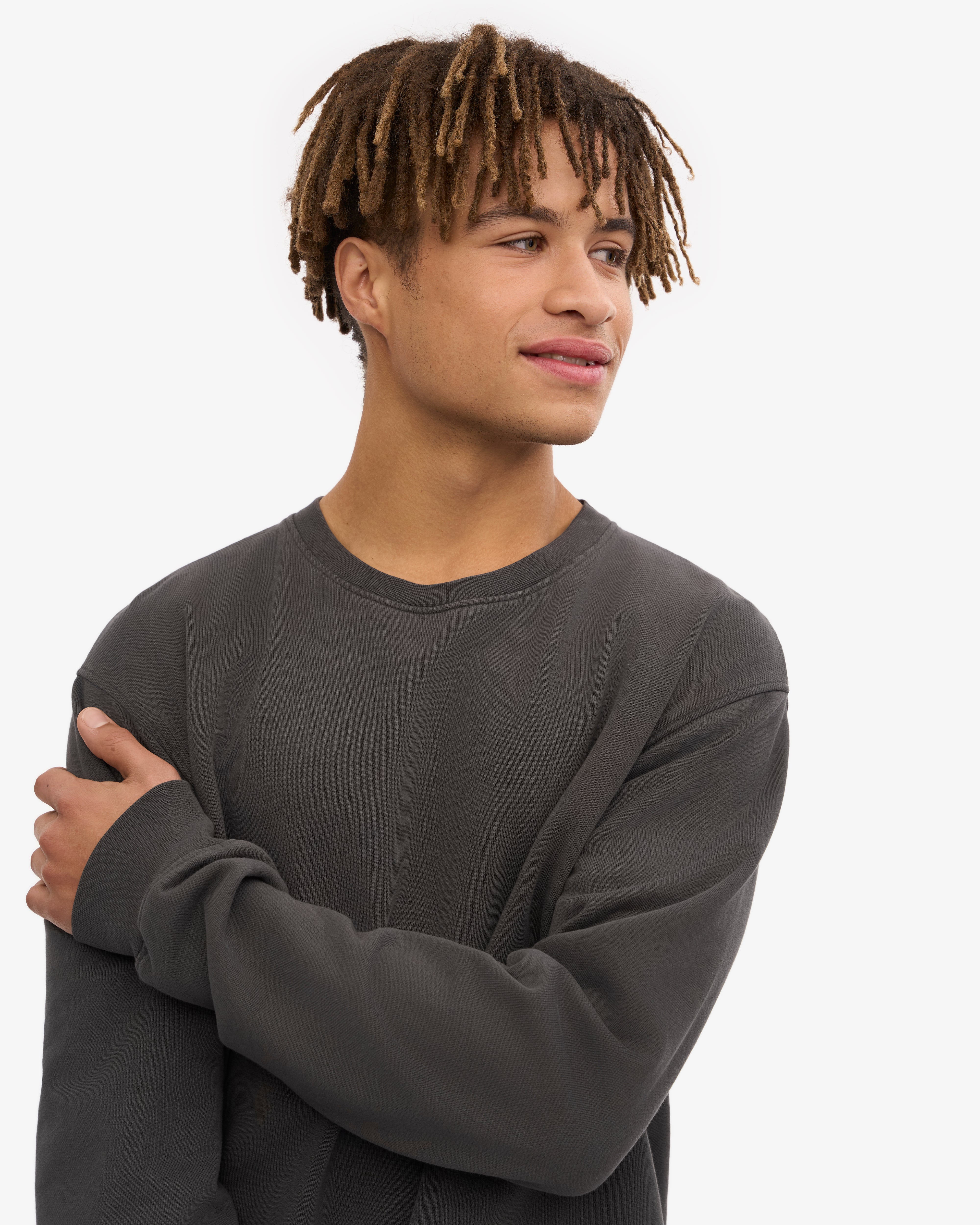 Classic Organic Cotton Crew Neck T-Shirt for Men - Soft & Comfortable Lava Grey - Perfect for Casual Wear, Gym & Everyday Outfits