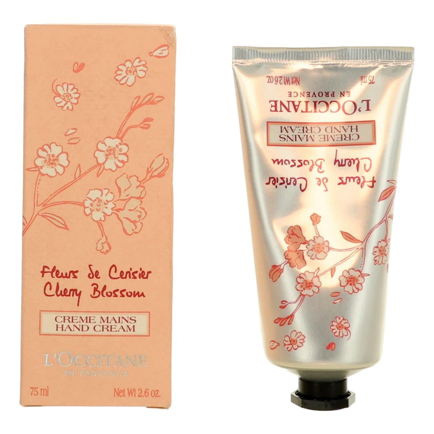 L'Occitane Cherry Blossom Hand Cream 2.6 oz - Moisturizing & Nourishing for Dry Skin - Perfect for Travel, Office & Daily Use