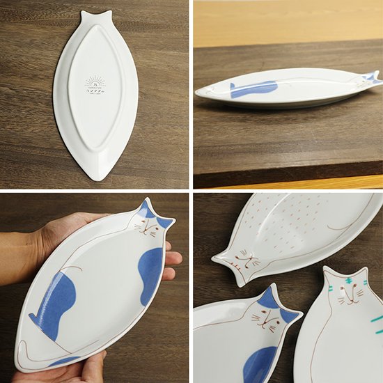 Harekutani Porcelain Cat Plate - Elegant Japanese Ceramic Dish for Tea, Desserts & Home Decor - Perfect for Gift Giving, Afternoon Tea & Kawaii Aesthetic Table Setting