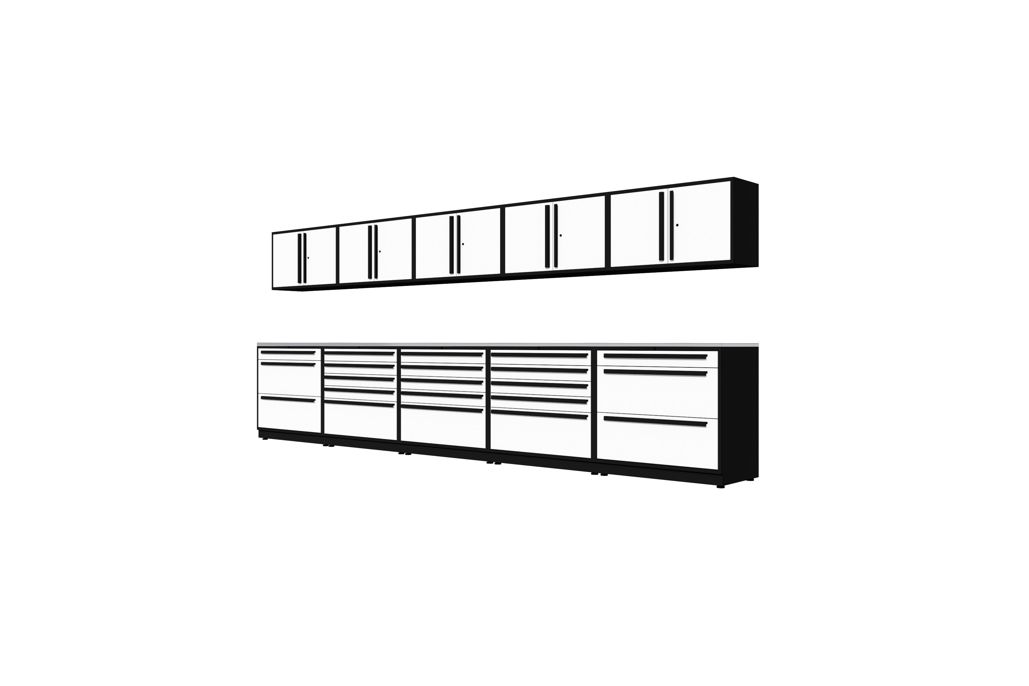 ProSlat Fusion Plus 200 Preconfigured Array - Wall Mounted Garage Storage System for Tools & Equipment Organization - Perfect for Home Garage, Workshop & DIY Projects