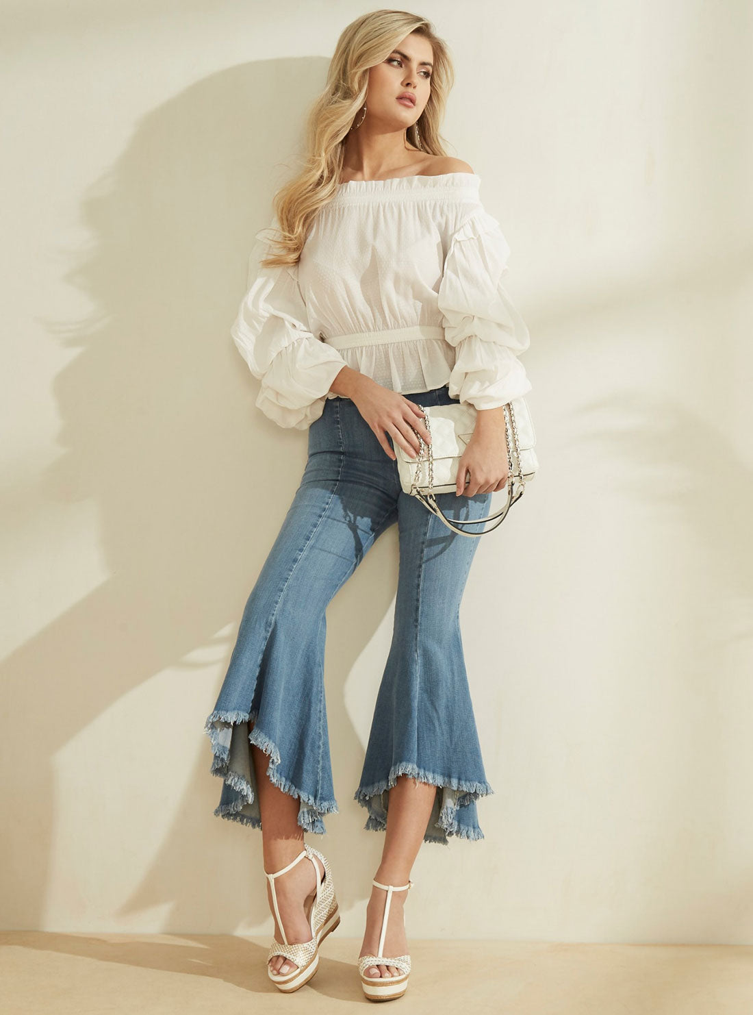 Sophia Wash High Rise Flare Denim Jeans for Women - Vintage Retro Stretch Bootcut Pants for Casual Wear & Night Out