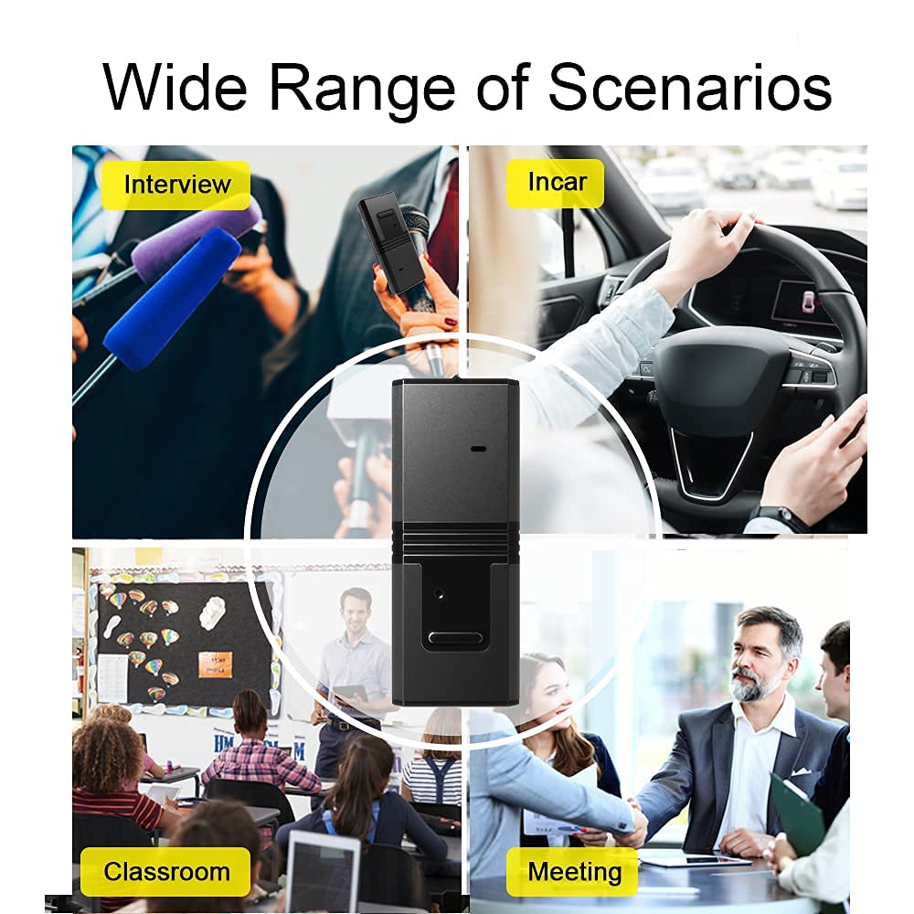 Q9 Magnetic Voice Recorder - Voice Activated Audio Recorder with Mobile App for Android & iOS, No PC Needed - Perfect for Meetings, Interviews, Lectures & Car Recording