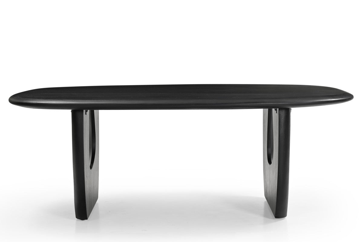 Modern Black Dining Table Set - Elegant & Durable Kitchen Table for 4-6 People - Perfect for Family Meals, Dinner Parties & Small Space Apartments