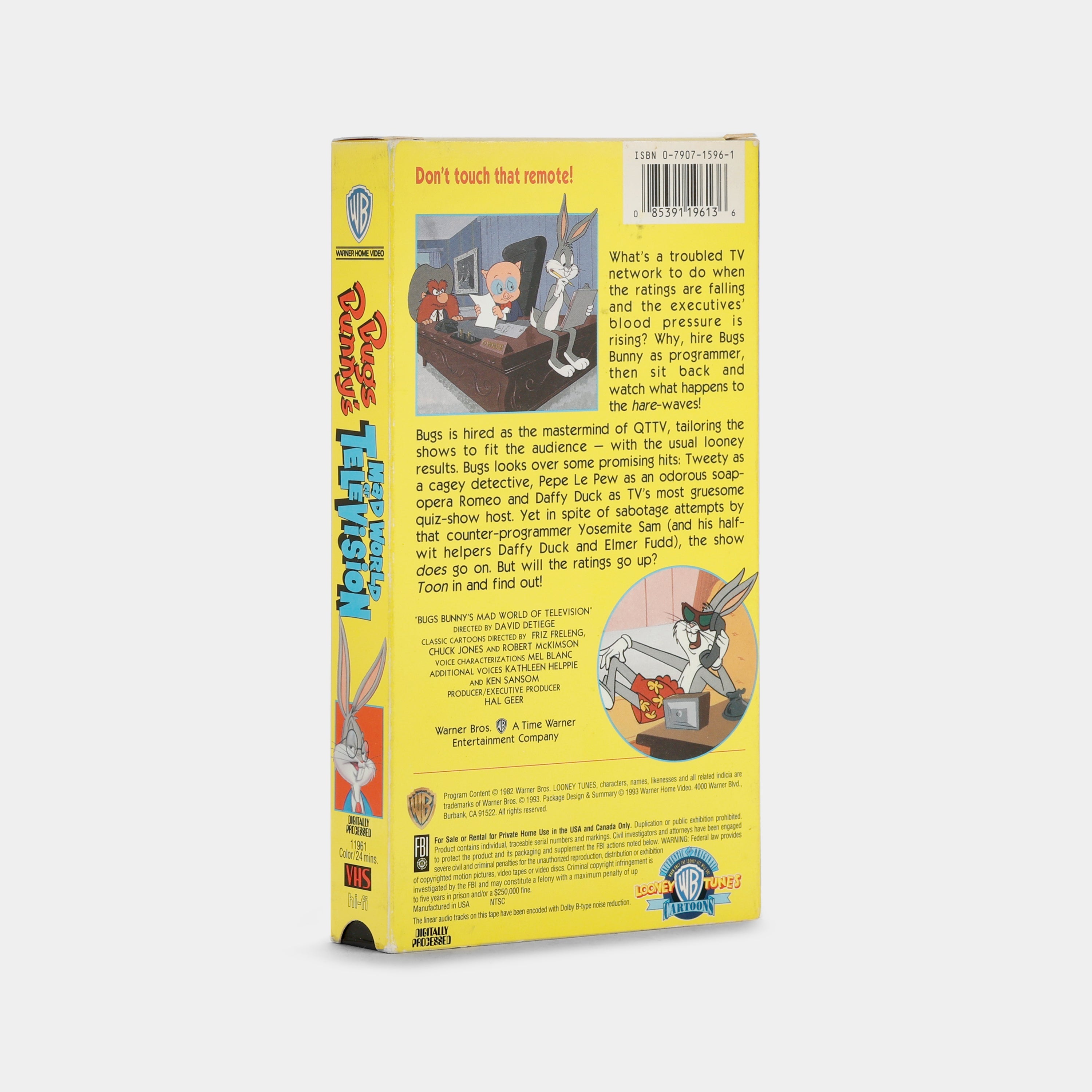 Bugs Bunny's Mad World of Television VHS Tape - Classic Cartoon Collectible for Kids & Adults - Perfect for Nostalgic Viewing & Animation Enthusiasts