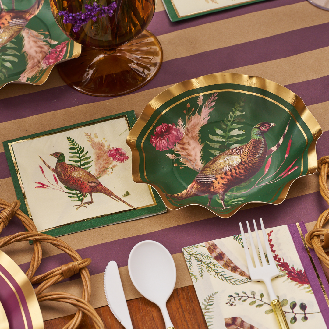 Feather Grove Elegant Table Setting - 12-Piece Dinnerware Set for Formal Dining, Weddings & Special Occasions | Porcelain Plates, Bowls & Cups | Perfect for Holiday Entertaining & Fine Dining Experience
