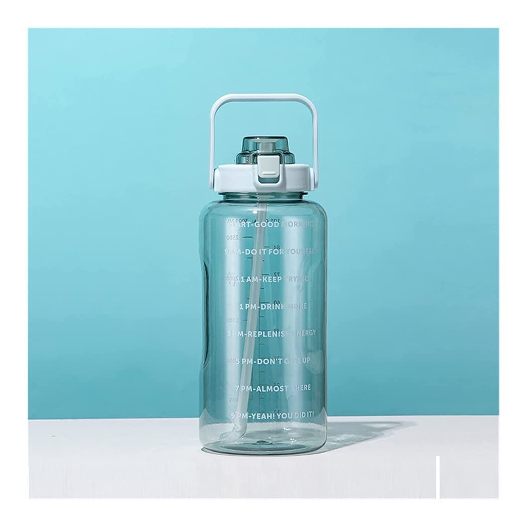 3.8L Gallon Water Bottle - Leak-Proof Fitness Jug for Gym, Hiking & Outdoor Sports | Large Capacity 2000ML BPA-Free Drinking Bottle | Travel, Camping & Workout Hydration (Green)