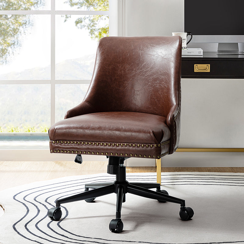 Juniper Vegan Leather Office Chair - Ergonomic Executive Desk Chair for Home & Office - Eco-Friendly PU Leather, Adjustable Height, Comfortable Seating for Long Hours