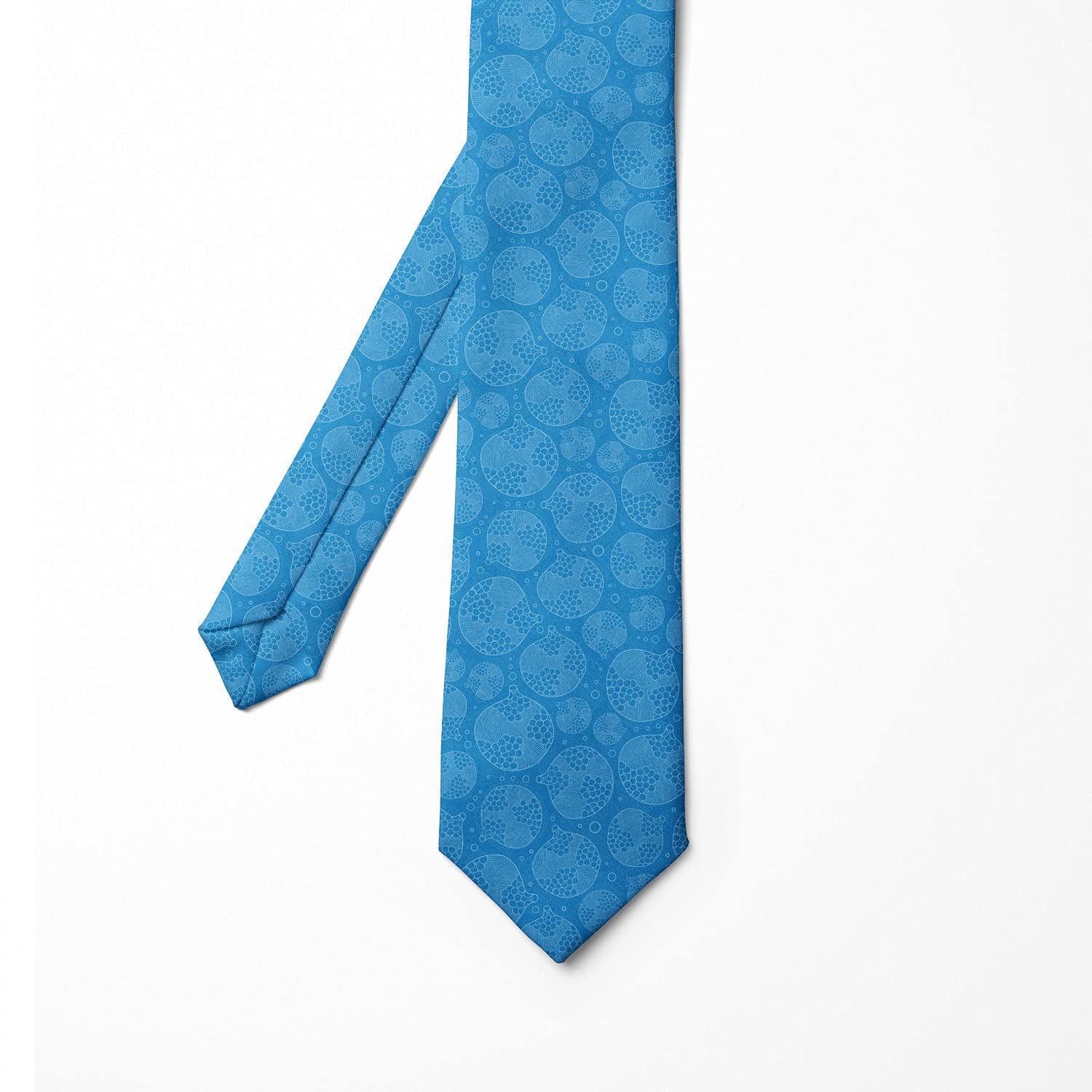 Ambesonne Sea Blue Necktie - Stylish Bubble Blots Design for Office & Formal Events