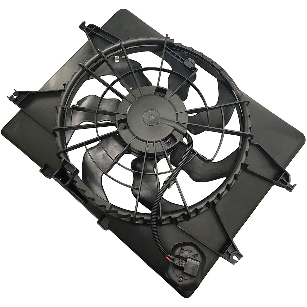 621-477 Engine Radiator Cooling Fan & Shroud Assembly for 2012-2013 Kia Optima, 2011-2013 Hyundai Sonata 2.4L L4 - OEM 253803R170 253803R610 KI3115136 622630 Replacement Part - Perfect for Overheating Prevention & Summer Driving