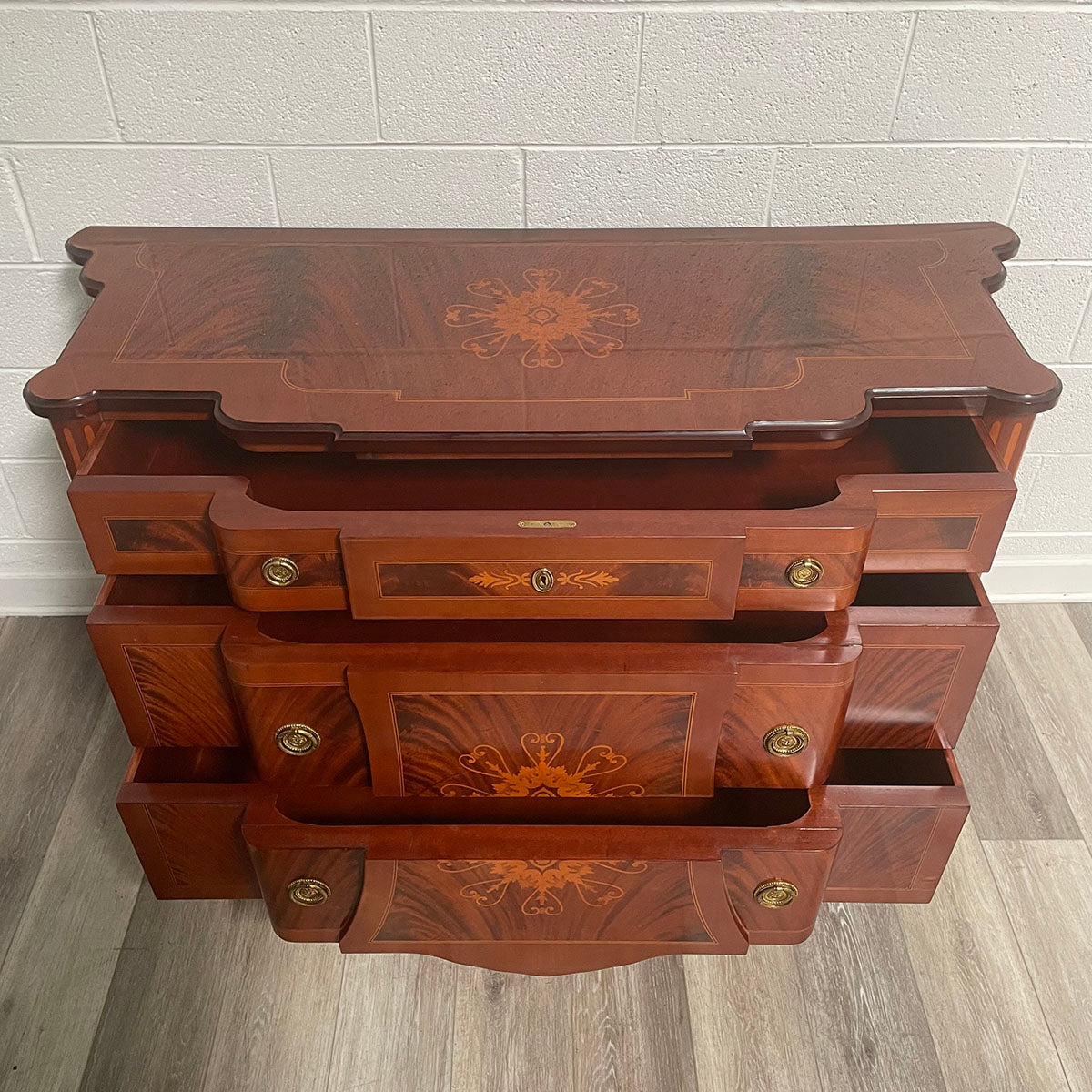 Solid Wood Console Table with 4 Drawers - Stylish Entryway Storage for Hallway, Living Room & Bedroom Organization