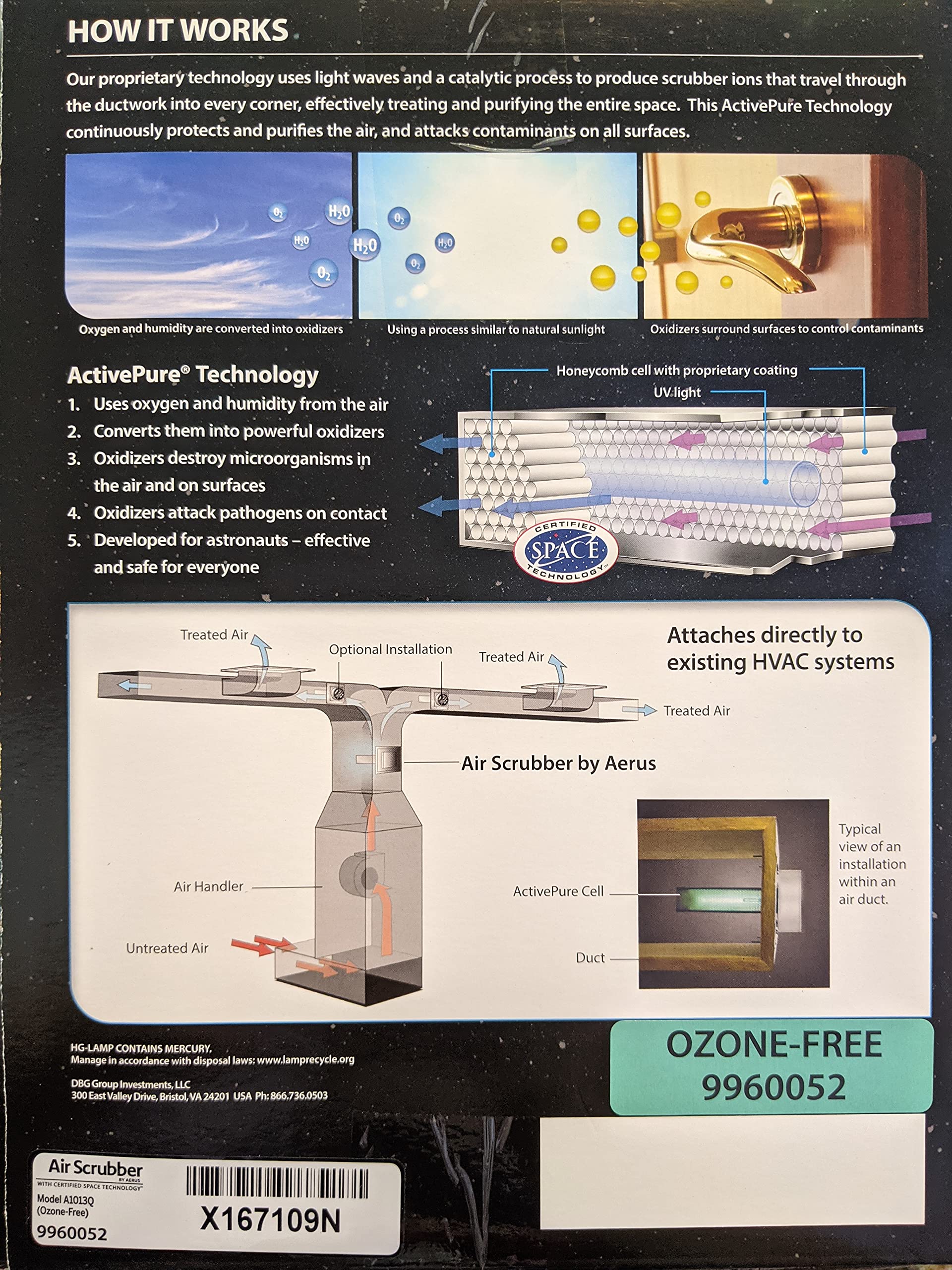 Aerus Air Scrubber Ozone Free – Advanced Air Purifier for Home & Office – Improves Indoor Air Quality for Allergies, Pets, and Smoke Removal
