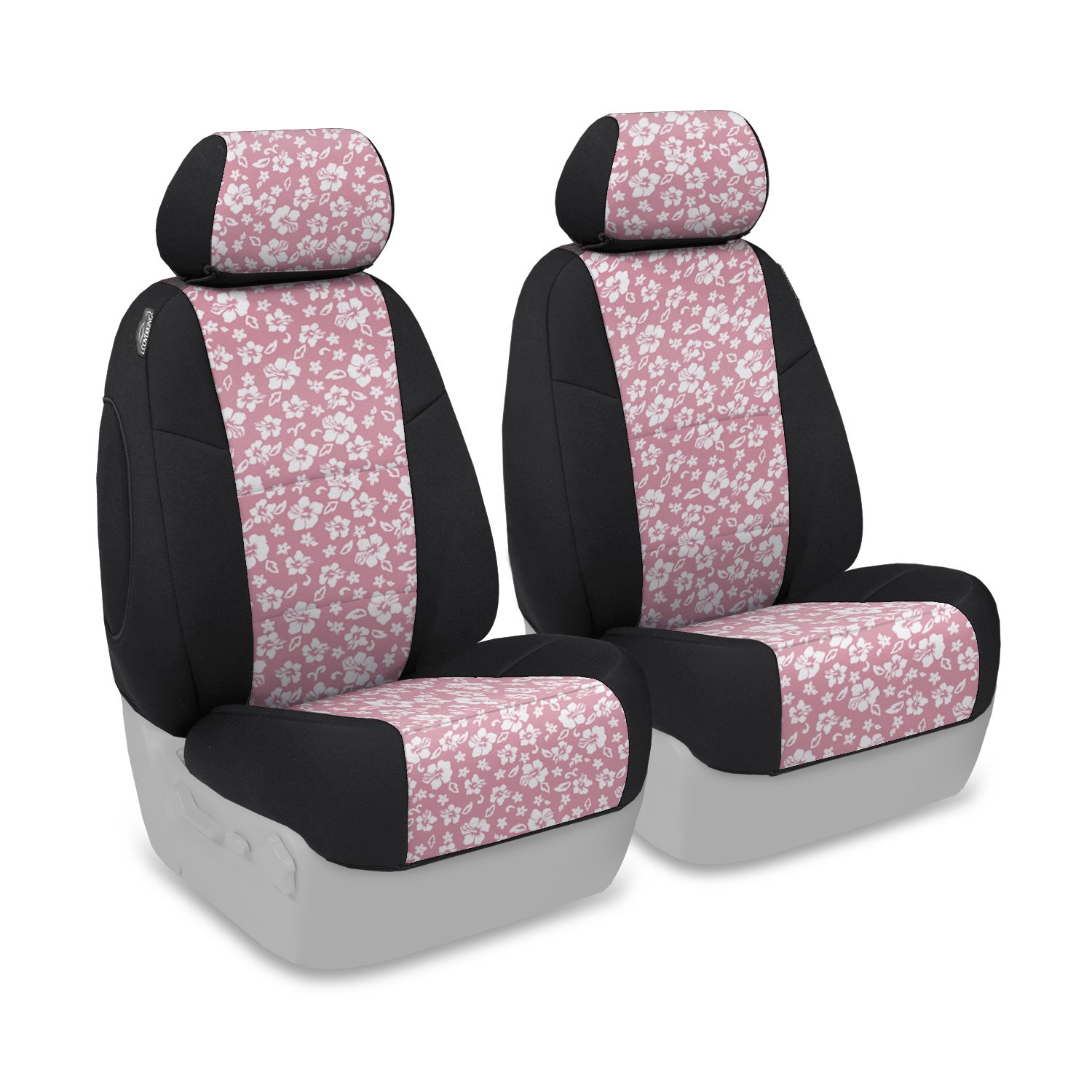 Premium Neoprene Seat Covers for 2014-2019 Jeep Wrangler - Hawaiian Pink with Black Sides, Custom Fit, Waterproof & Durable - Perfect for Off-Road Adventures, Beach Trips & Daily Commutes