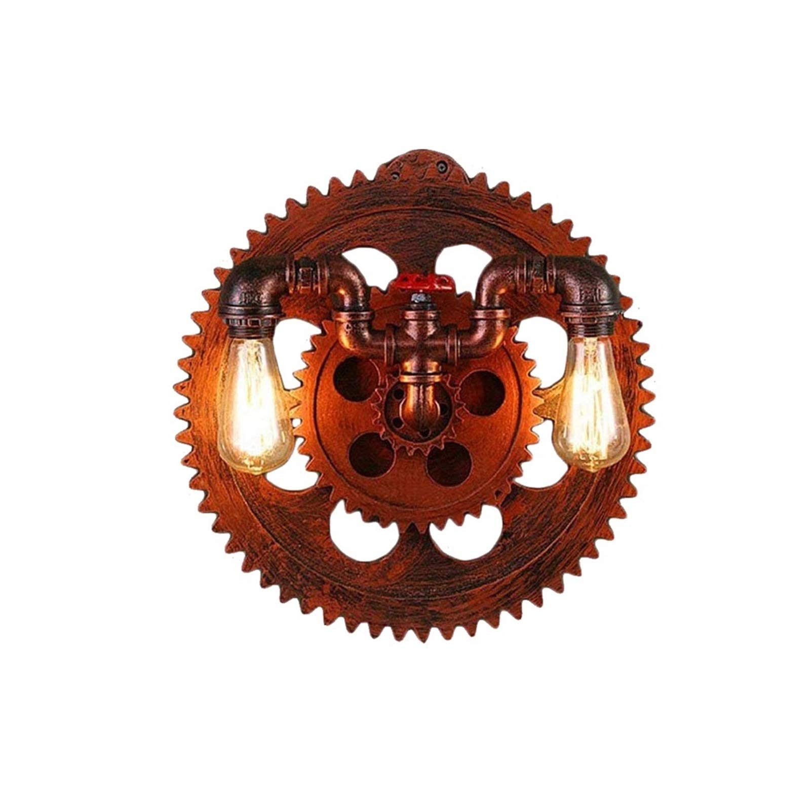 Vintage Industrial Wall Sconce - Waterproof Iron Wall Lamp with Round Shade for Indoor & Outdoor Use | Bedroom, Office, Patio Lighting Decor