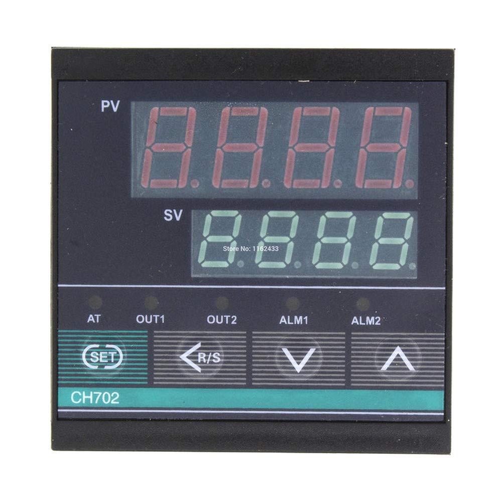 CH702 Digital PID Temperature Controller with Short Case Relay & SSR Output - Precise Temperature Control for Industrial Ovens, Heat Press Machines & HVAC Systems