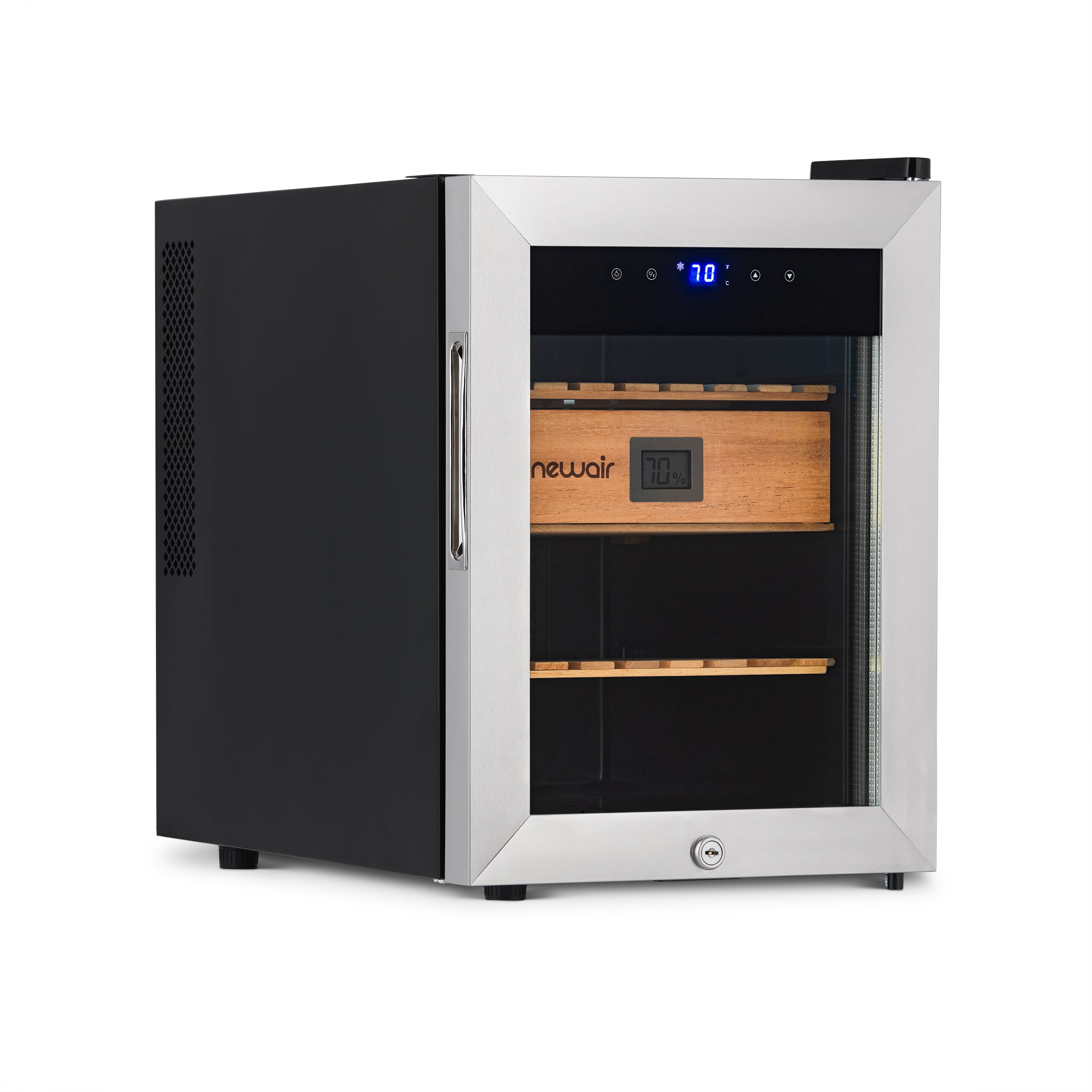 Newair® 250-Count Electric Cigar Humidor - Digital Temperature & Humidity Control for Premium Cigar Storage | Perfect for Home, Office, or Man Cave