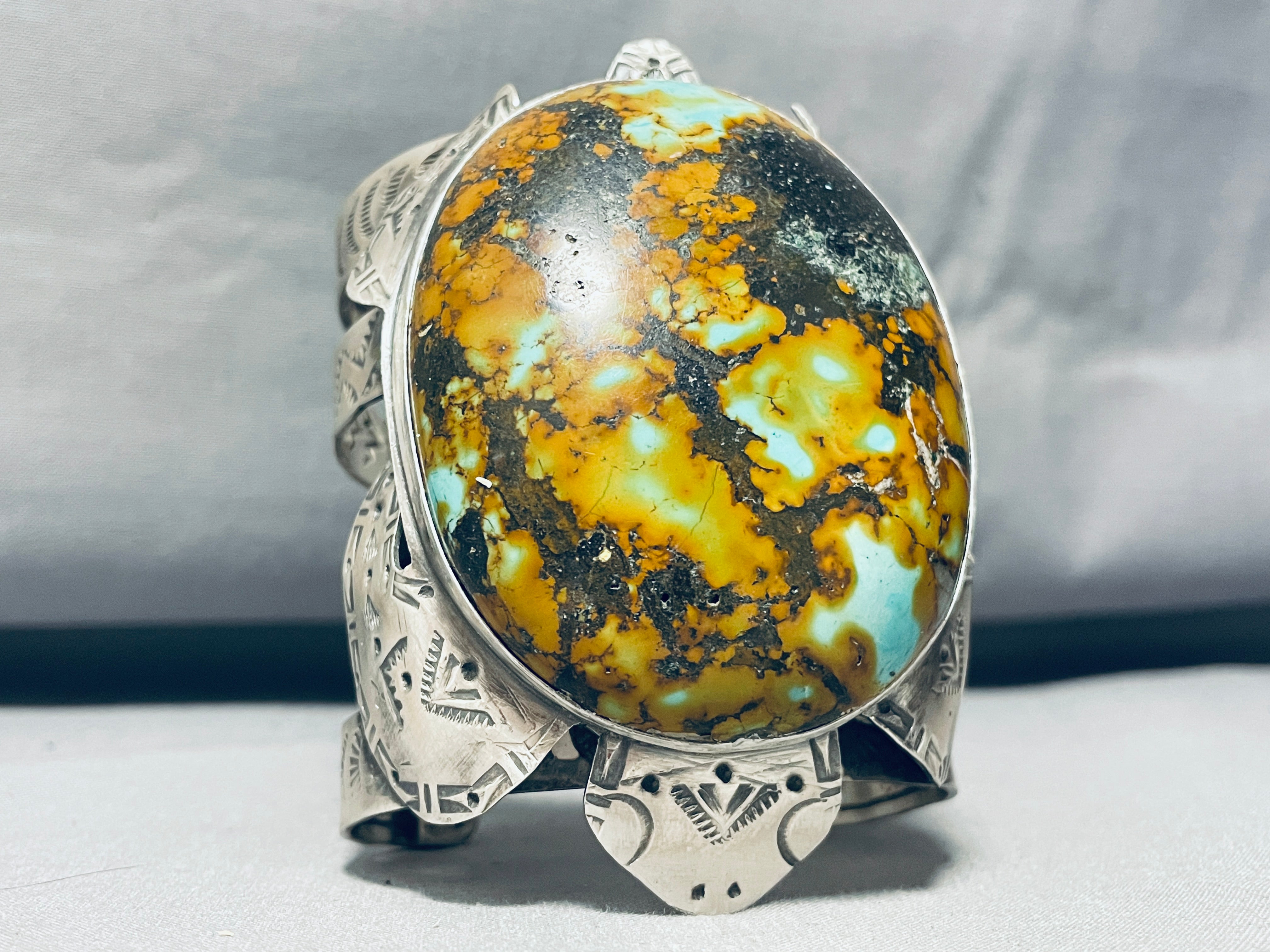 212 Gram Authentic Navajo Sterling Silver Sea Turtle Cuff Bracelet - Handmade Native American Jewelry for Women, Boho Chic Accessory for Beach & Festival Wear