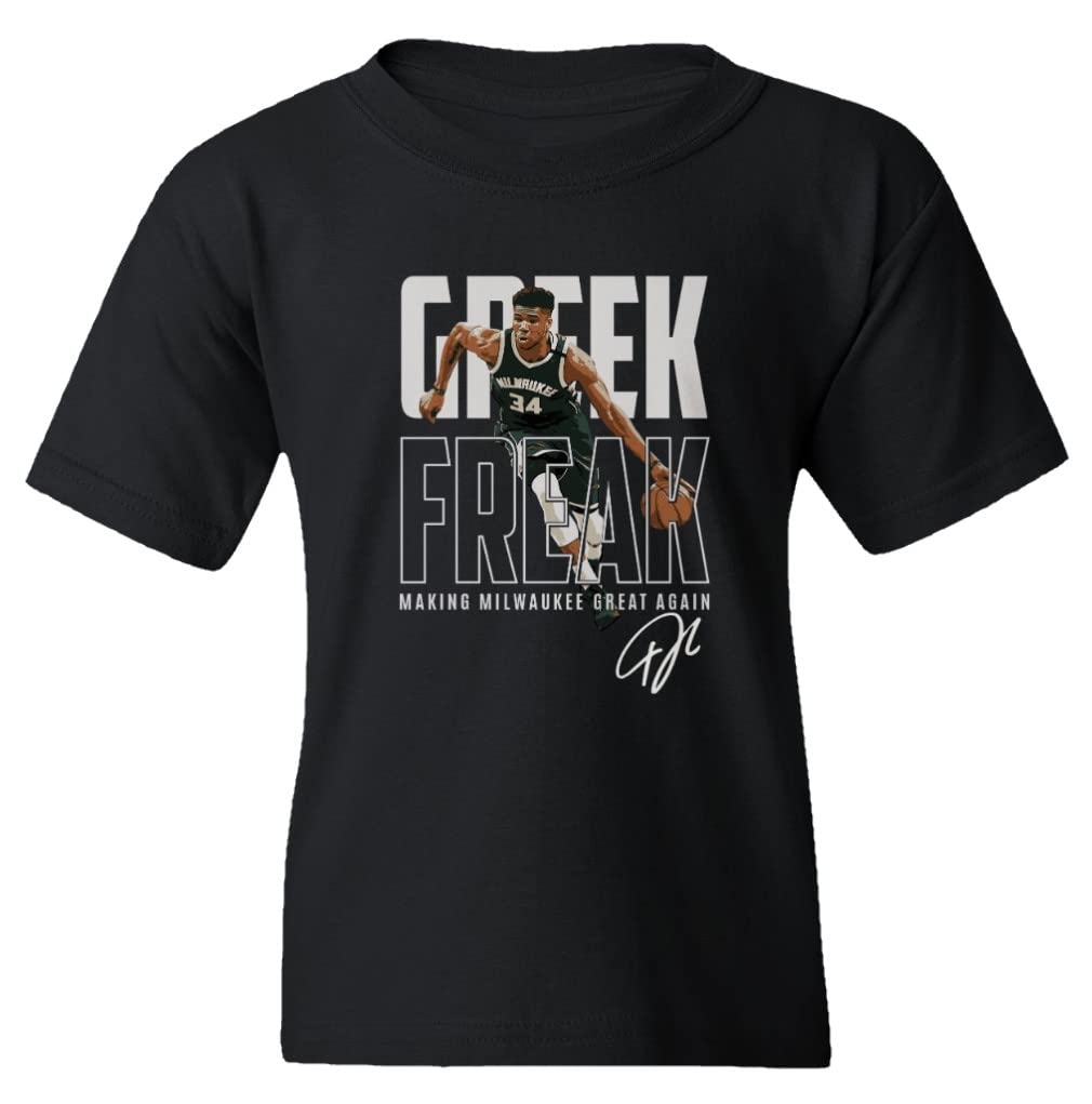 Milwaukee Bucks Giannis Antetokounmpo Fan Jersey - Youth Unisex Basketball T-Shirt for Game Day & Streetwear