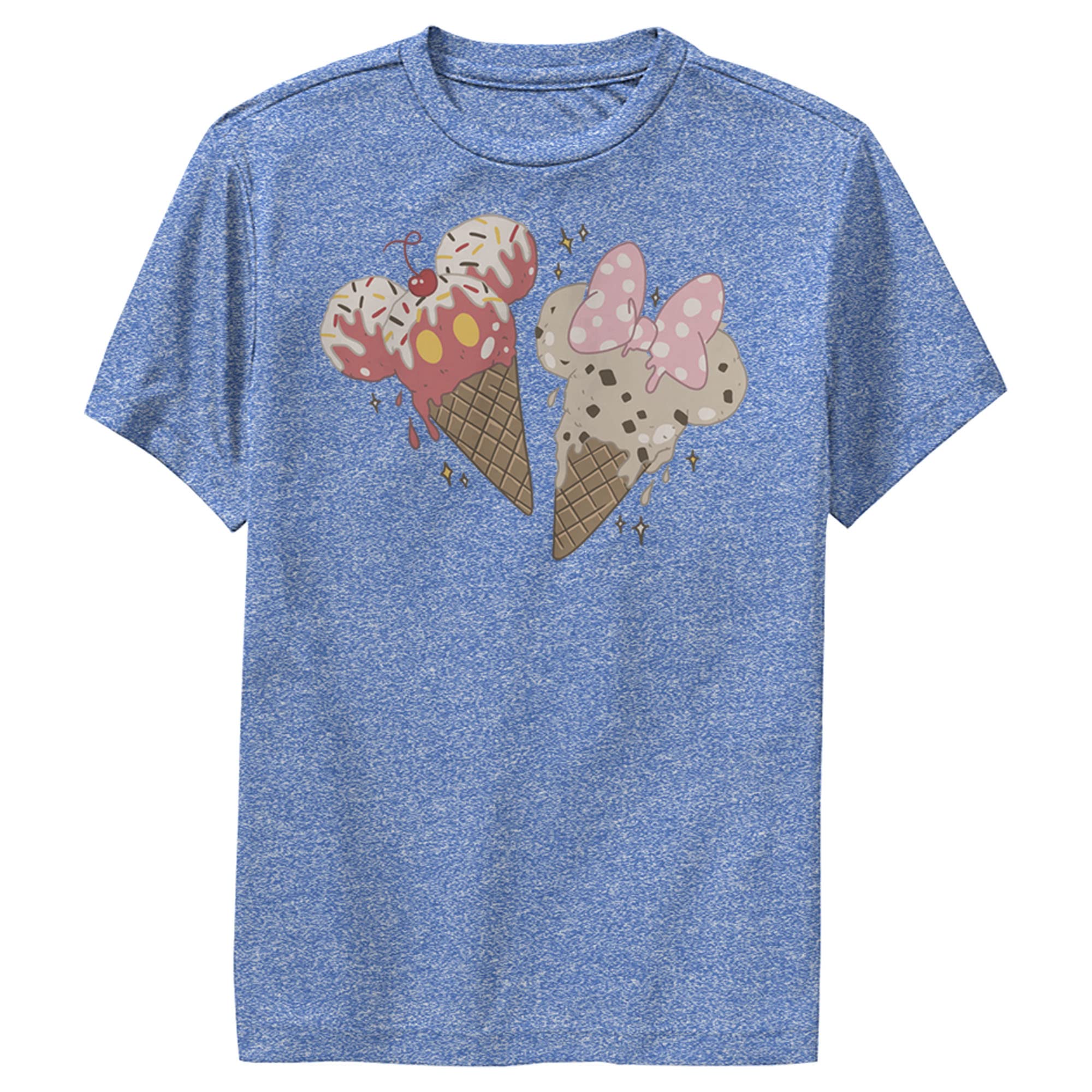 Disney Kids' Mickey & Minnie Mouse Ice Cream Cones Graphic T-Shirt - Cute Cartoon Cotton Tee for Boys & Girls - Perfect for Birthday Parties, Theme Parks & Casual Wear