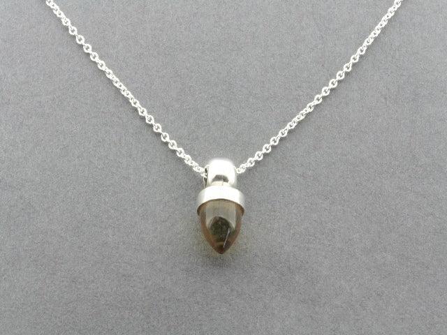 Amber Acorn Pendant Necklace - Elegant Nature-Inspired Jewelry for Women, Perfect for Everyday Wear, Gifts & Special Occasions