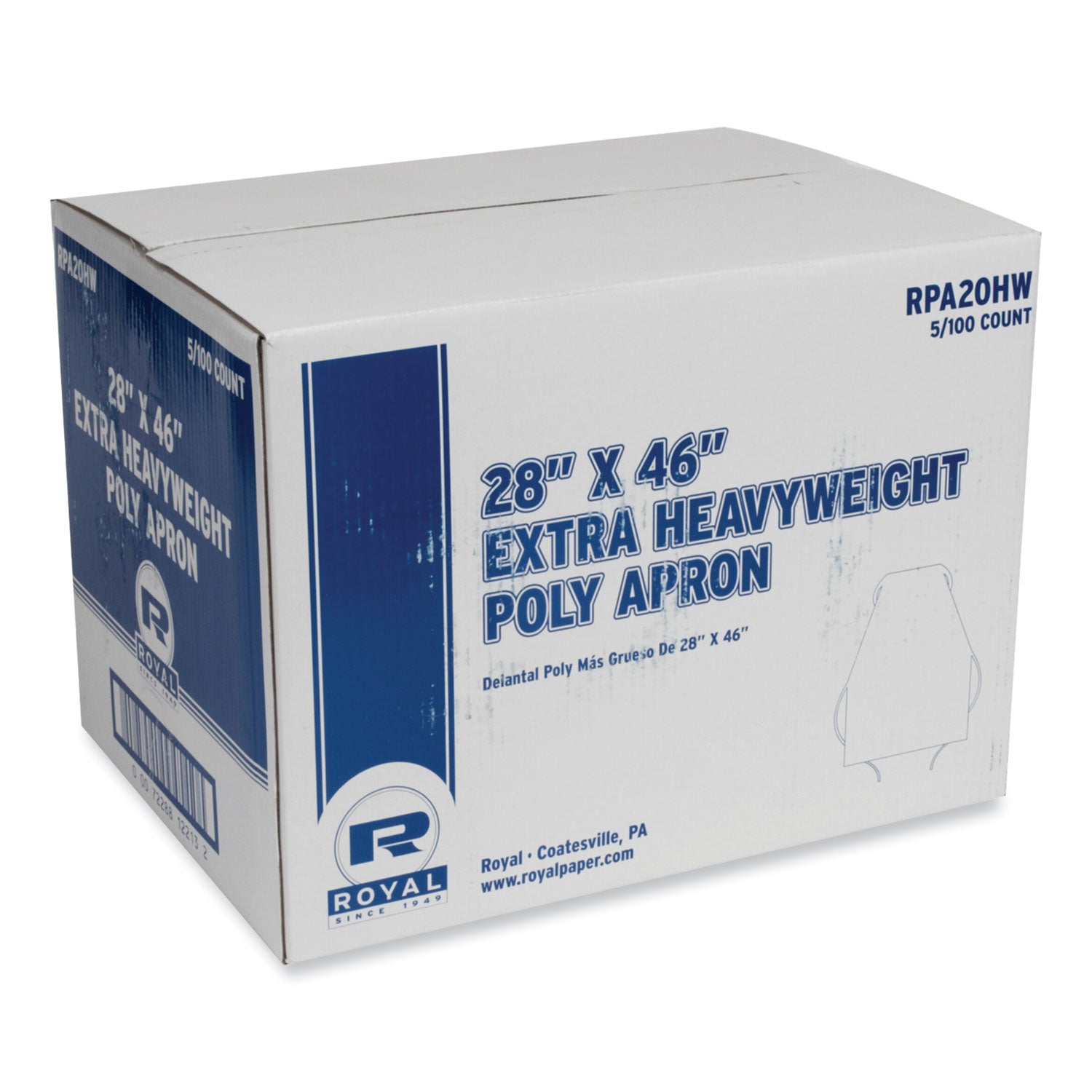 AmerCareRoyal® Heavyweight Poly Aprons - 28