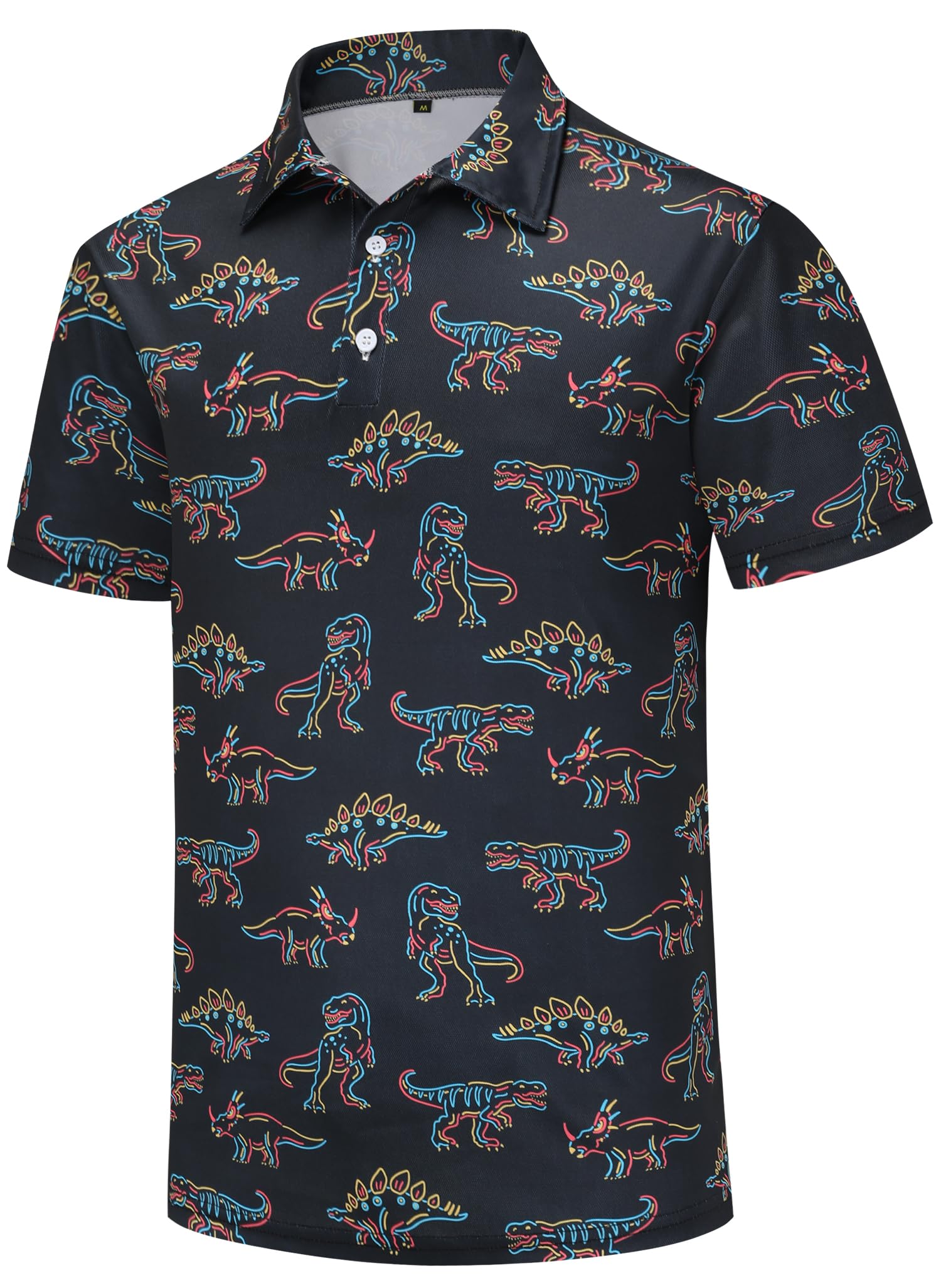 Funny Golf Shirts for Men - Moisture Wicking Dry Fit Short Sleeve Polo Shirts with Cool Prints - Perfect for Golf Courses, Casual Wear & Outdoor Activities
