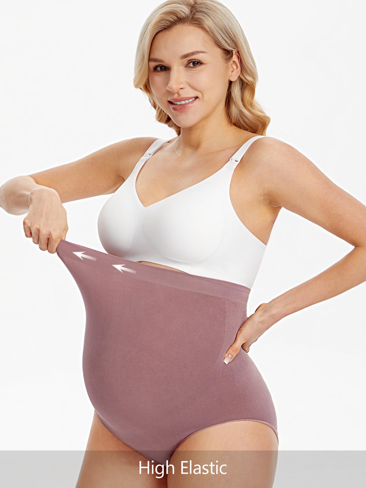 Angelhood Maternity Underwear Over Bump - Seamless Pregnancy Support Panties for Plus Size Women, 3-Pack Soft Cotton Under Bump Briefs - Perfect for Everyday Comfort During Pregnancy & Postpartum Recovery