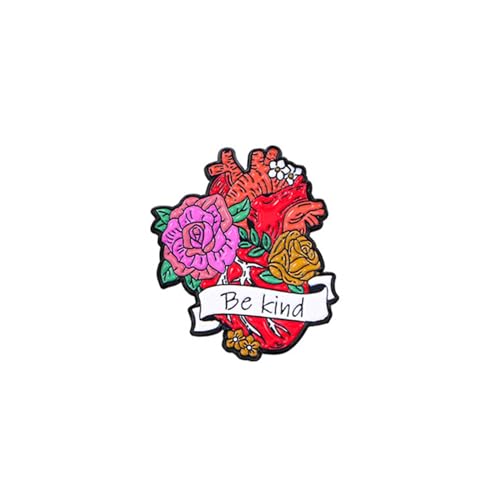 flower heart pin