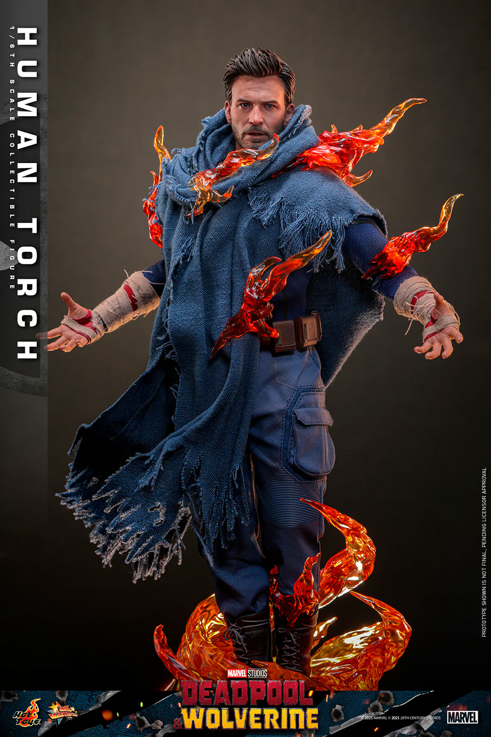 Hot Toys Marvel Comics Deadpool & Wolverine Human Torch 1/6 Scale 12