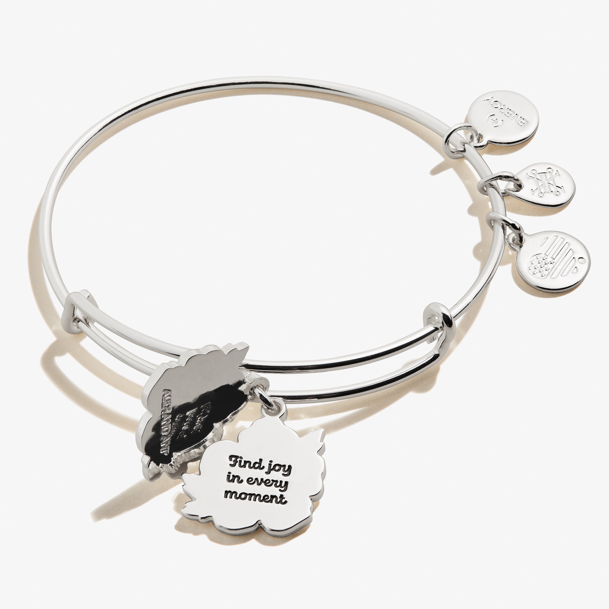 Buttercup Flower Mantra Charm Bangle - Elegant Boho Bracelet for Yoga, Meditation & Spiritual Healing