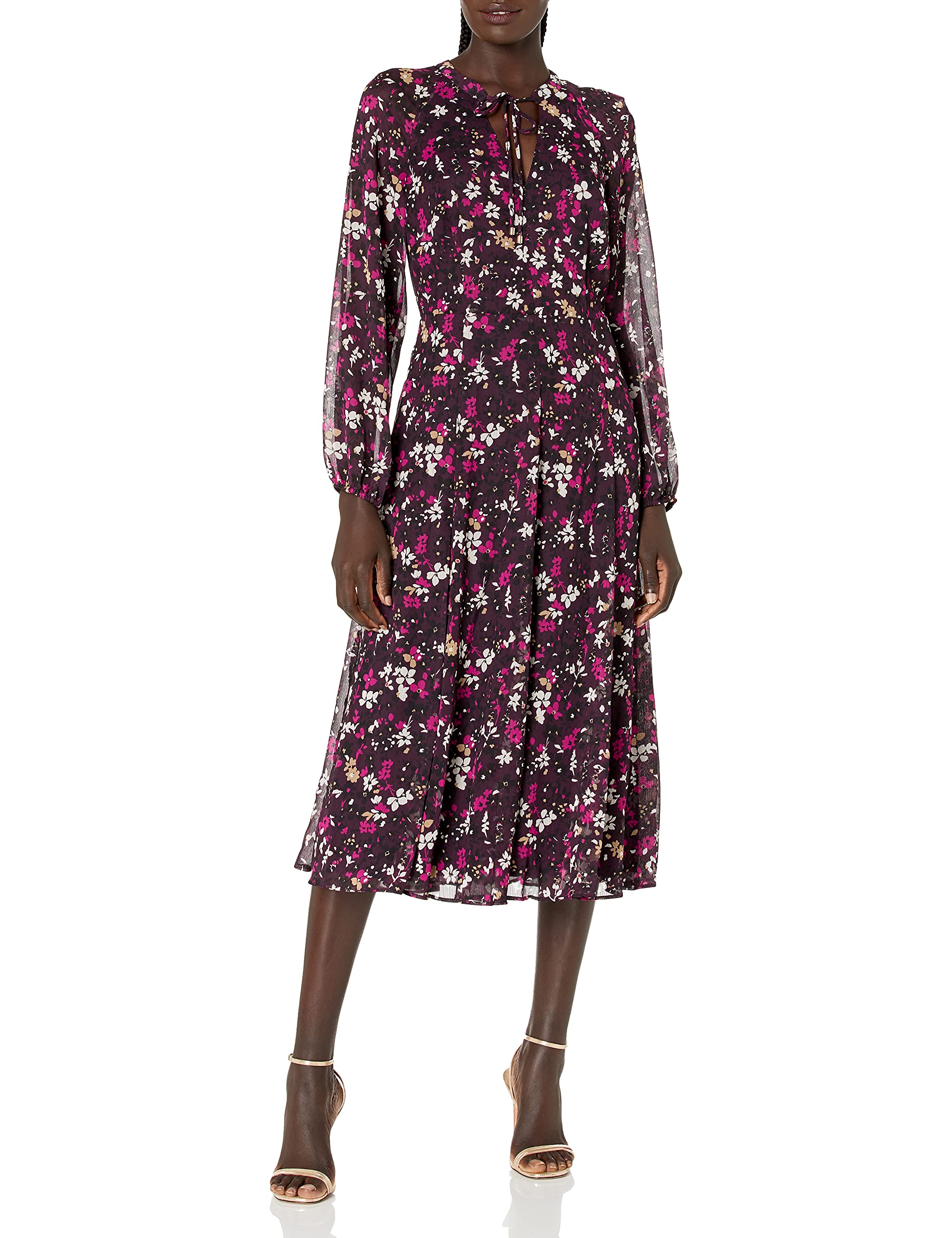 Tommy Hilfiger Women's Floral Midi Dress - Casual Summer Dress for Women, Perfect for Beach, Vacation & Everyday Wear