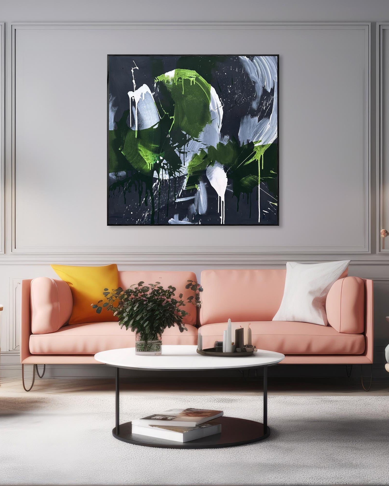 Through The Night Original Painting 120x120cm - Large Wall Art for Living Room, Bedroom & Office Decor