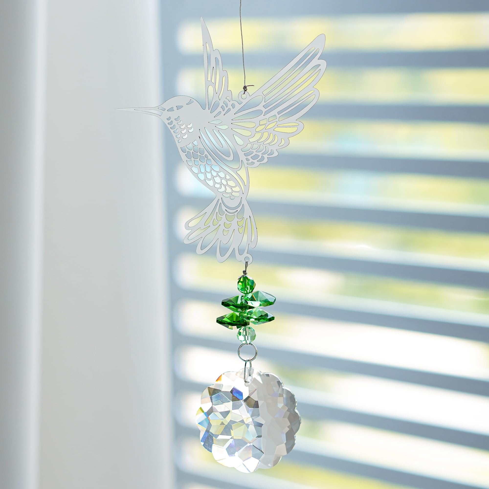 H&D HYALINE & DORA Crystal Glass Prism Sun Catcher - Rainbow Maker Window Hanging Decor for Hummingbirds | Perfect Gift for Home, Garden & Office Decor