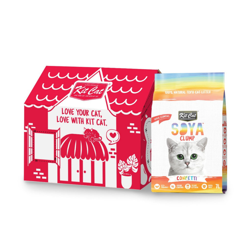 6-Pack Kit Cat Soya Clump Scented Cat Litter 7L - Natural Odor Control for Multi-Cat Homes & Small Spaces