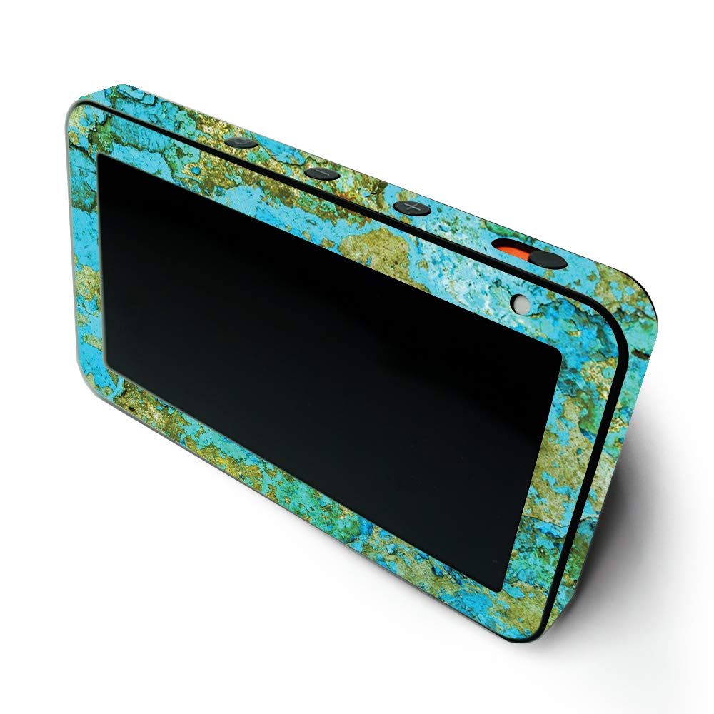 MightySkins Protective Vinyl Wrap for Amazon Echo Show 5 (1st & 2nd Gen) - Teal Marble Design | Easy to Apply & Remove | Made in USA | Perfect for Home, Office & Bedroom Decor