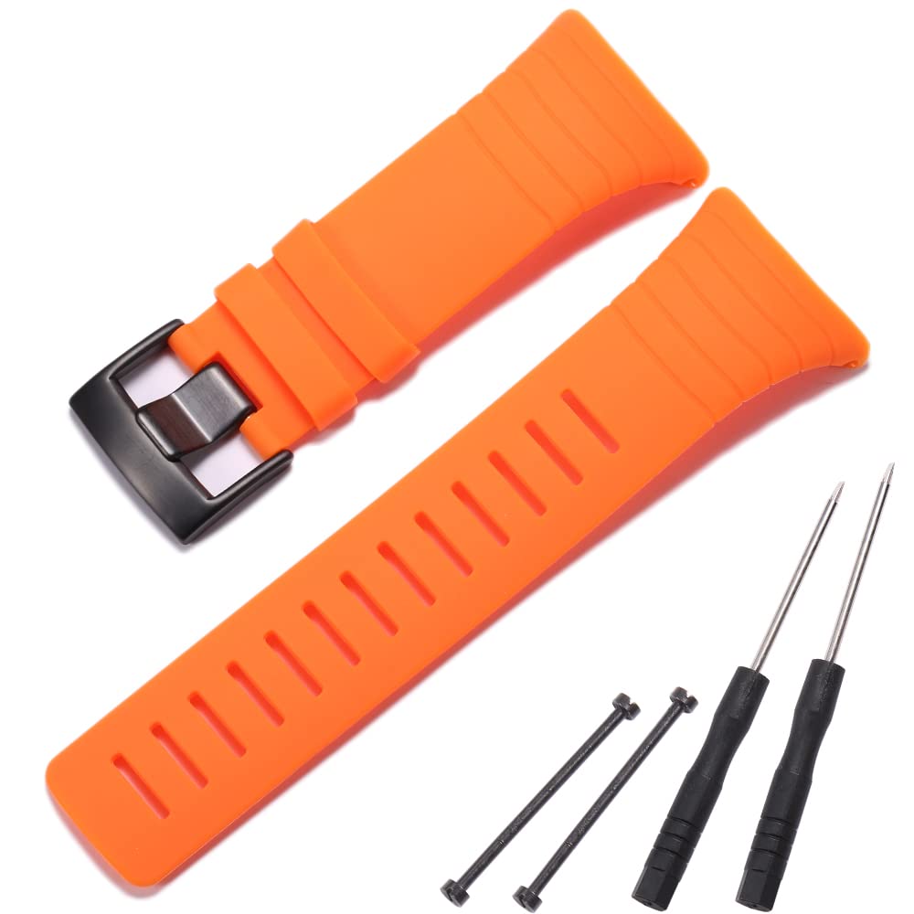 Suunto Core Replacement Band - Waterproof Sports Rubber Strap Compatible with Suunto Core All Black Watch | Durable Wristband for Hiking, Swimming & Outdoor Activities