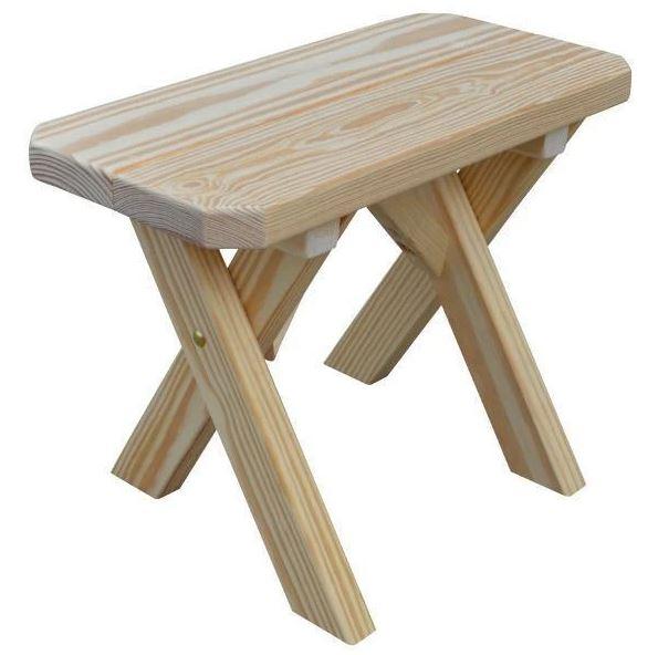 A&L Furniture Yellow Pine Crossleg Bench - Rustic Wooden Bench for Dining Room, Kitchen, or Outdoor Patio - Durable & Stylish Seating Solution