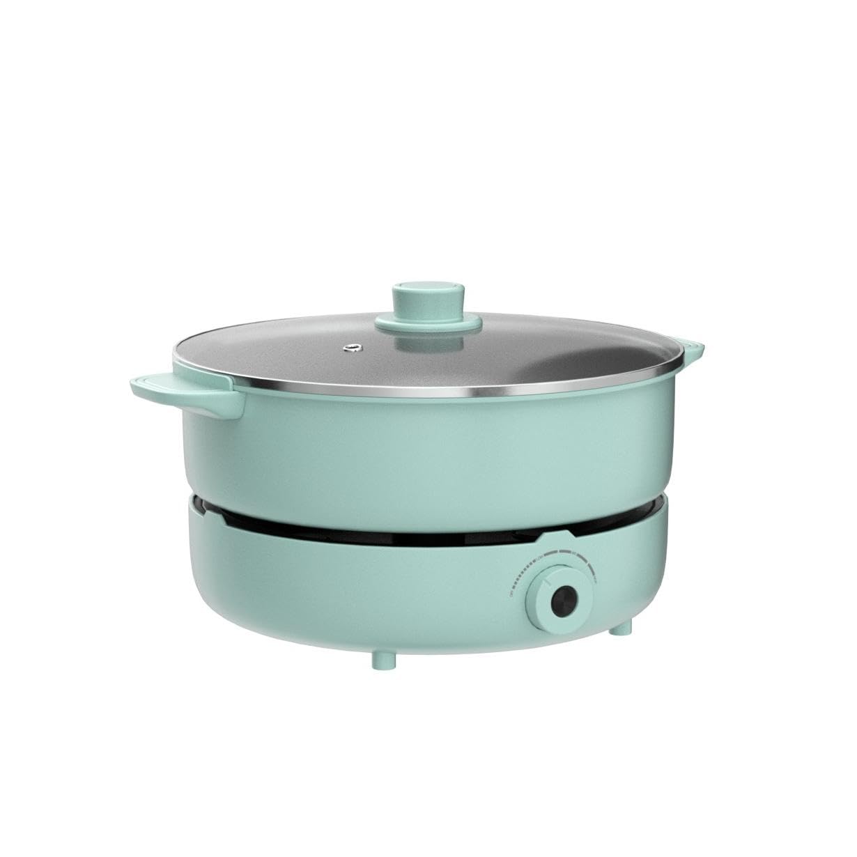5.3QT Electric Hot Pot with Induction Cooker - Non-Stick Electric Skillet & Shabu Shabu Pot for Chinese Hot Pot, Multi-Cooker for Family Gatherings, Dorm Cooking & Party Entertaining